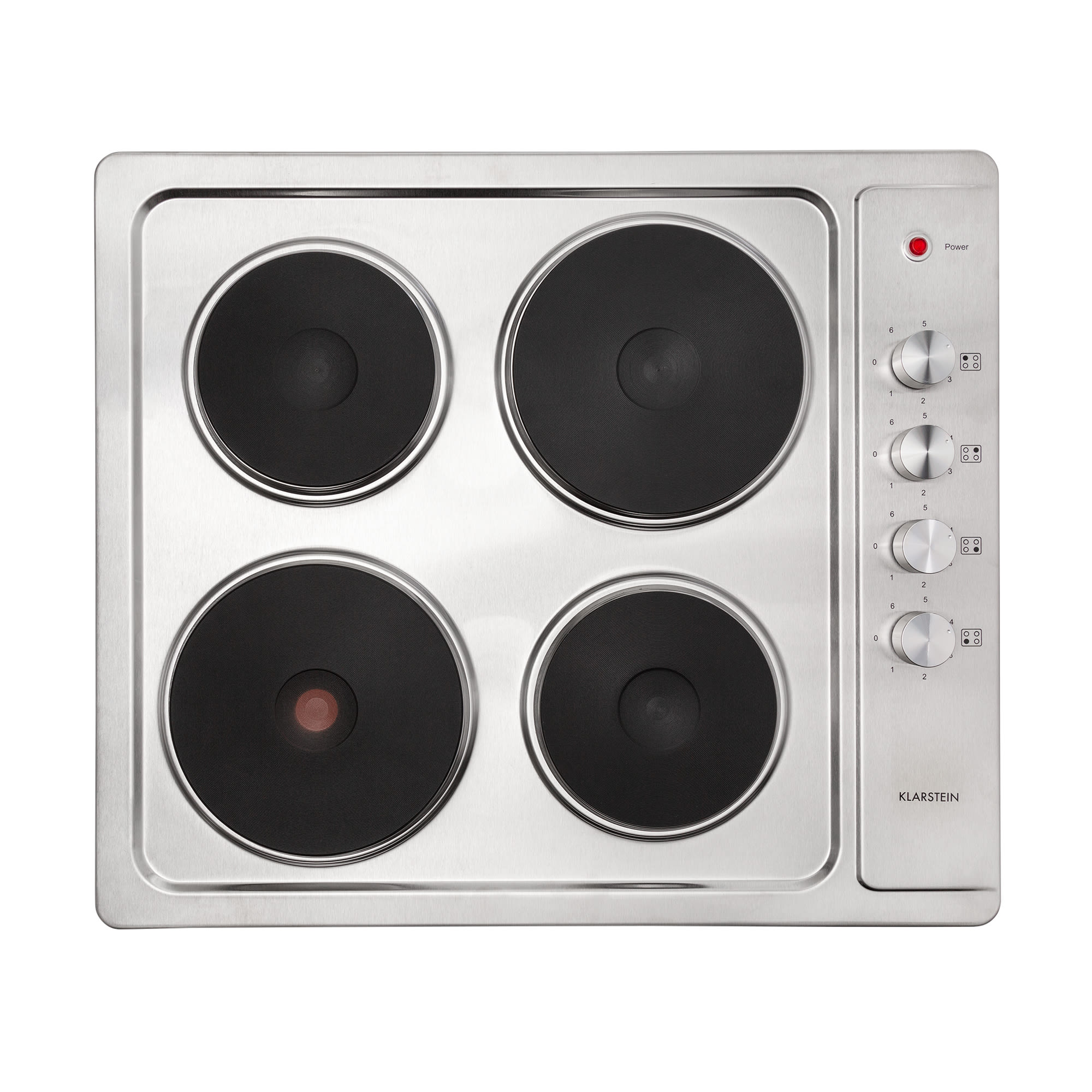 Klarstein Appetito 4 elektrická varná doska 4 platne 6 stupňov 5500 watt nehrdzavejúca oceľ