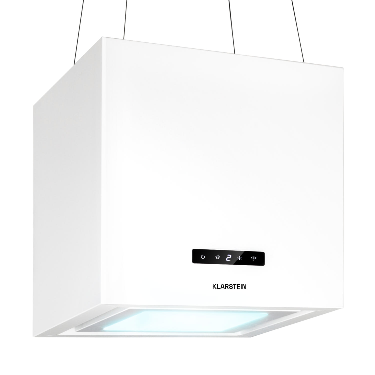 Klarstein Kronleuchter Smart ostrovná digestorová kapucňa 595 m³/h, ovládanie cez aplikáciu, LED panel
