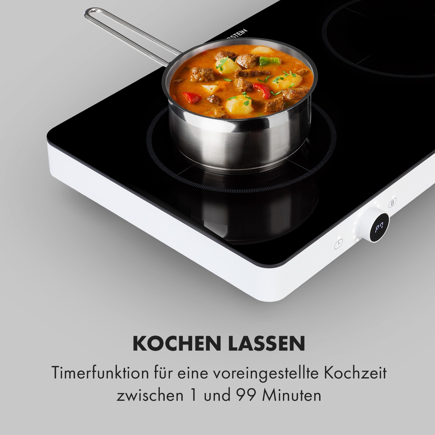 Klarstein FutureChef, indukčná varná doska, 3000 W, 2 zóny – Obrázok 5