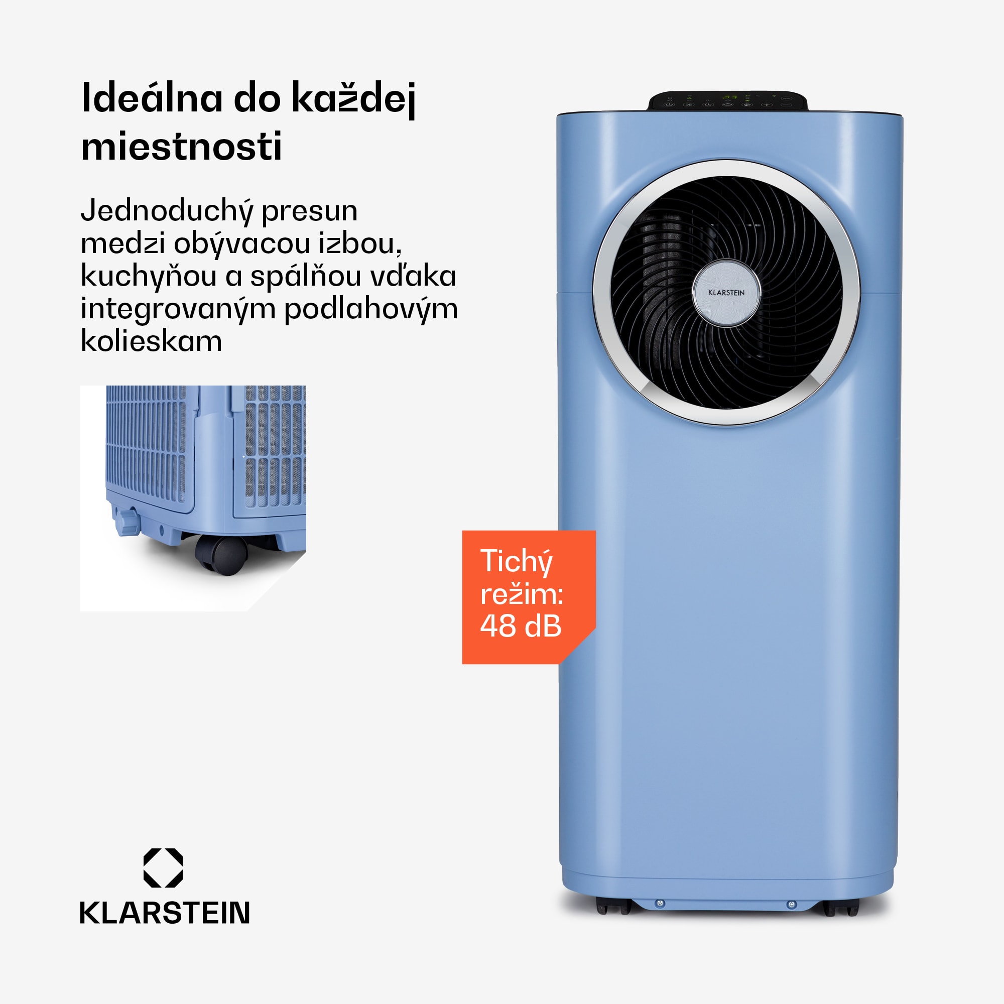Klarstein Kraftwerk Smart 10K, mobilná klimatizácia 3 v 1, 10 000 BTU, ovládanie cez aplikáciu, diaľkový ovládač – Obrázok 4