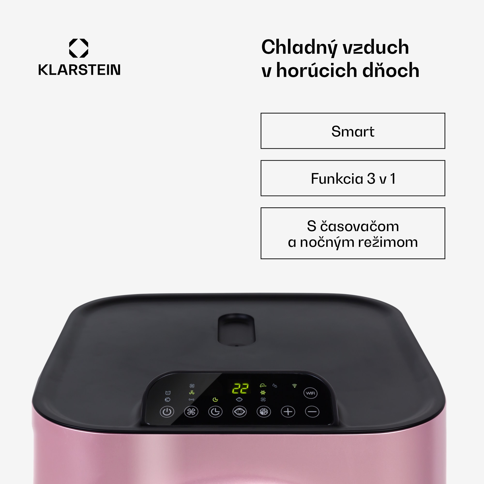 Klarstein Kraftwerk Smart 10K, mobilná klimatizácia 3 v 1, 10 000 BTU, ovládanie cez aplikáciu, diaľkový ovládač – Obrázok 2