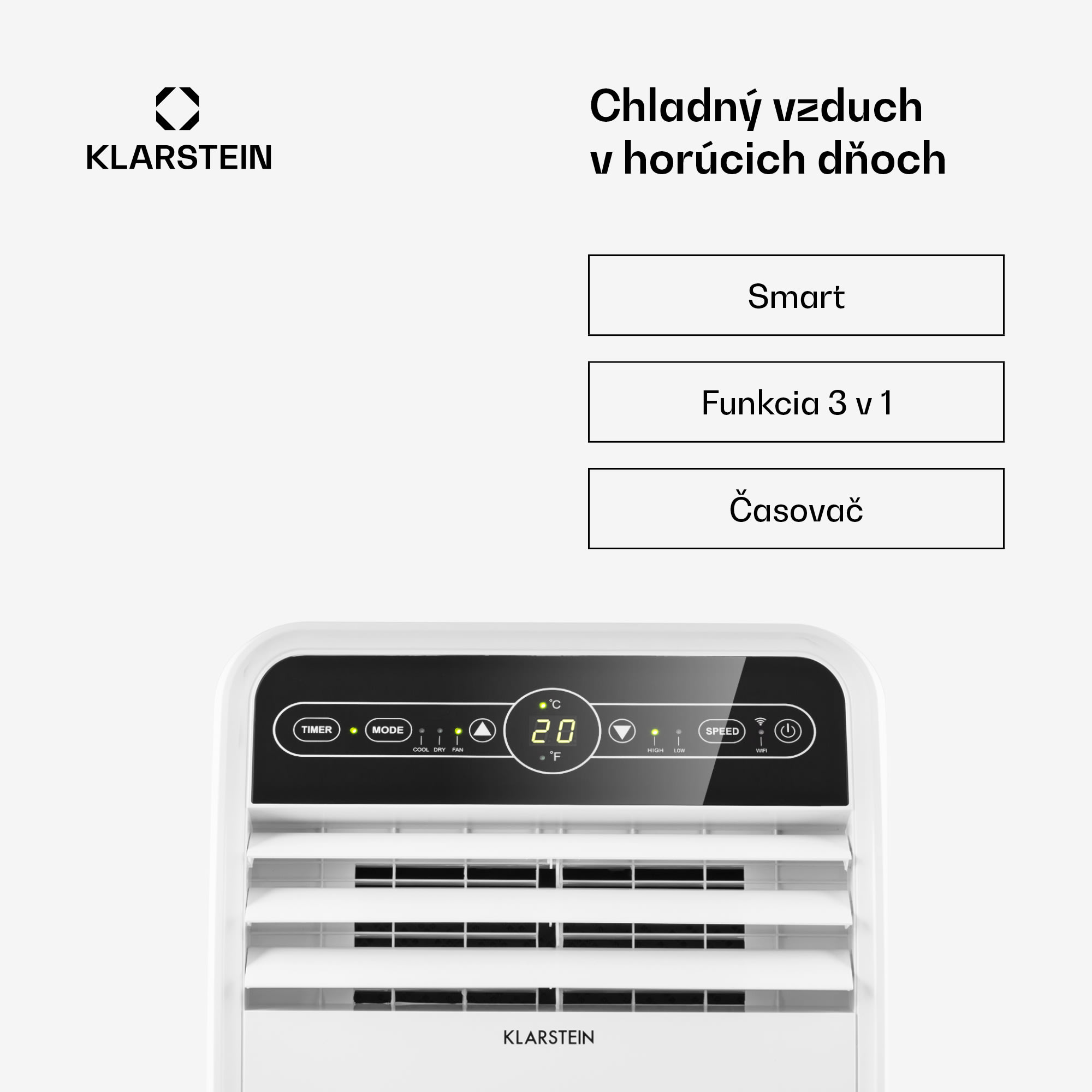 Klarstein Metrobreeze New York Smart 7k, mobilná klimatizácia, 7000 BTU/2,1 kW, A, diaľkový ovládač – Obrázok 2