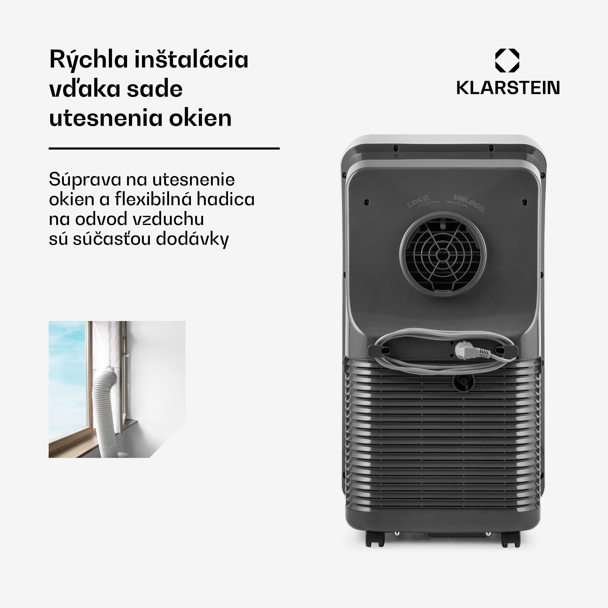 Klarstein Metrobreeze New York Smart 7k, mobilná klimatizácia, 7000 BTU/2,1 kW, A, diaľkový ovládač – Obrázok 5