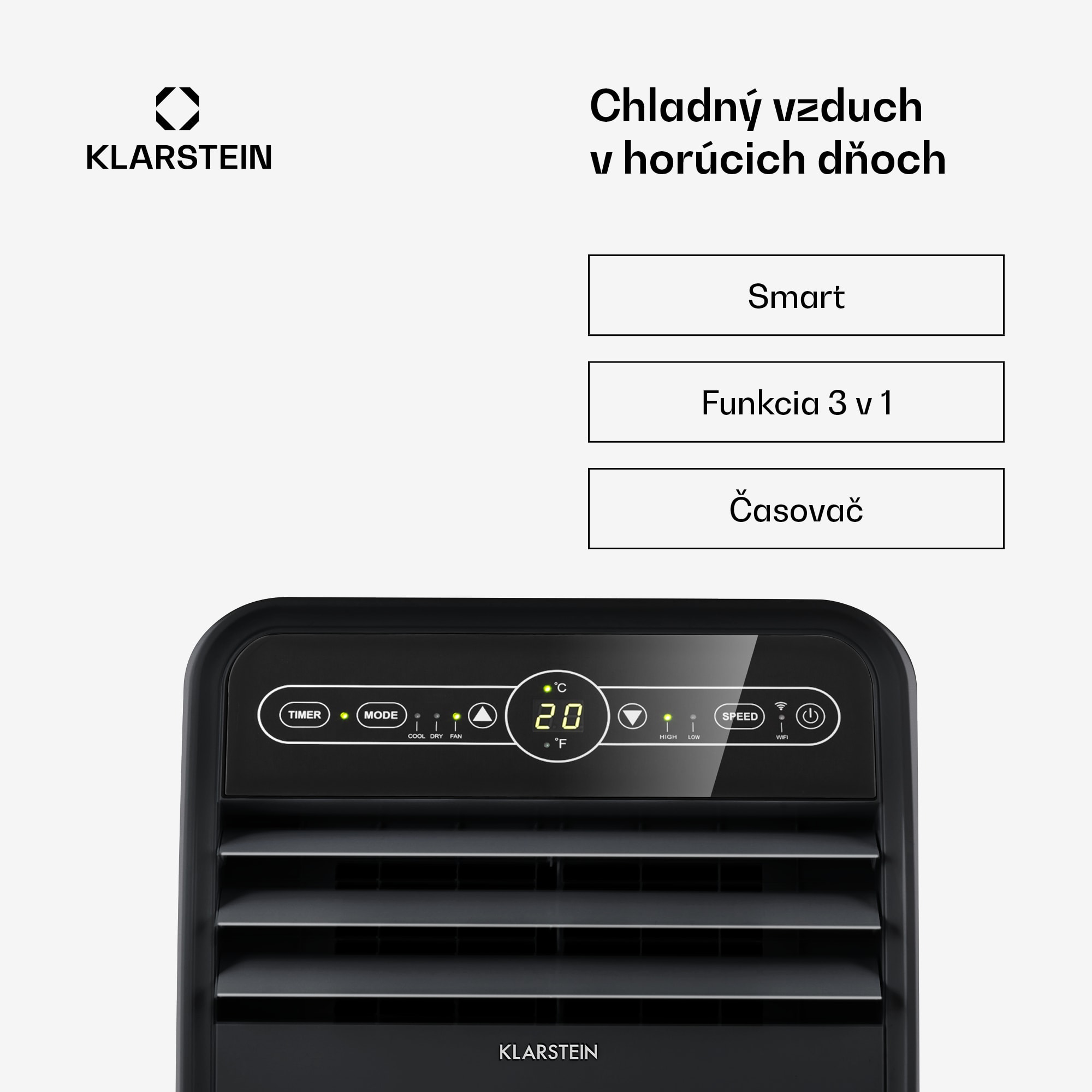 Klarstein Metrobreeze New York Smart 7k, mobilná klimatizácia, 7000 BTU/2,1 kW, A, diaľkový ovládač – Obrázok 2