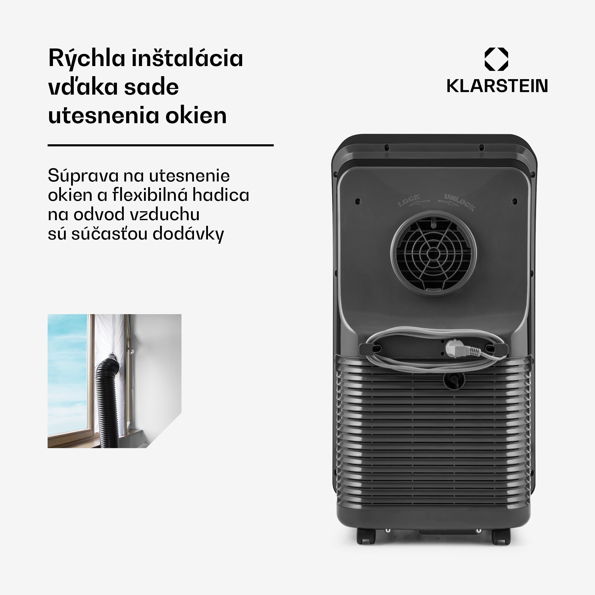 Klarstein Metrobreeze New York Smart 7k, mobilná klimatizácia, 7000 BTU/2,1 kW, A, diaľkový ovládač – Obrázok 5