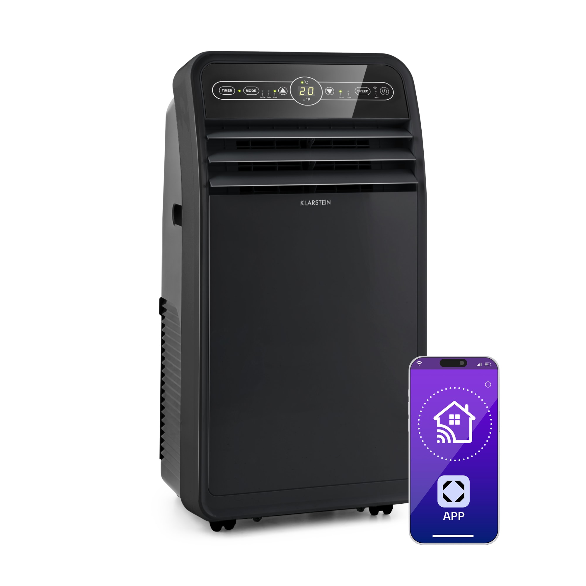Klarstein Metrobreeze New York Smart 7k, mobilná klimatizácia, 7000 BTU/2,1 kW, A, diaľkový ovládač