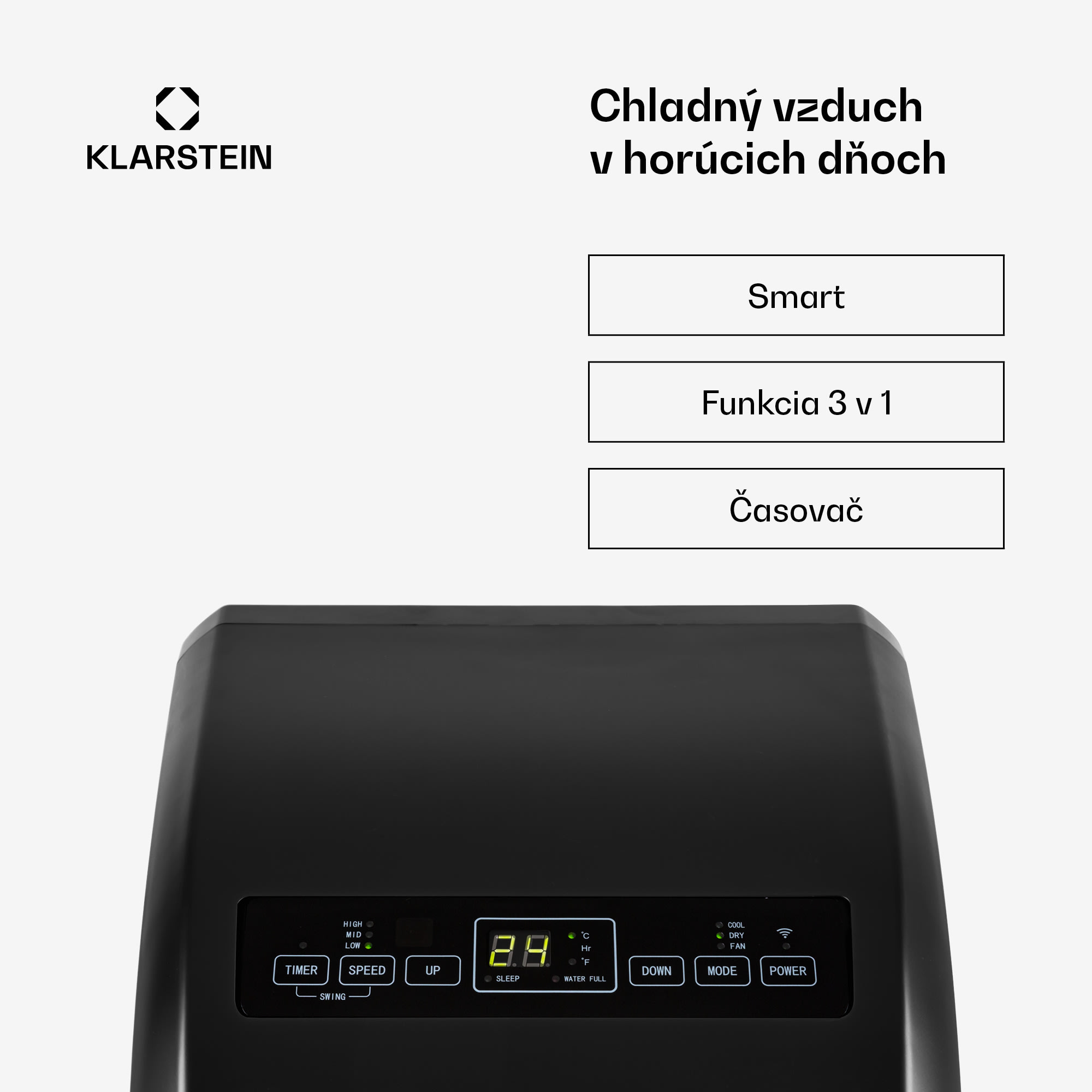 Klarstein Metrobreeze Rom Smart, mobilná klimatizácia, 10 000 BTU, 3,0 kW, A, diaľkový ovládač – Obrázok 2