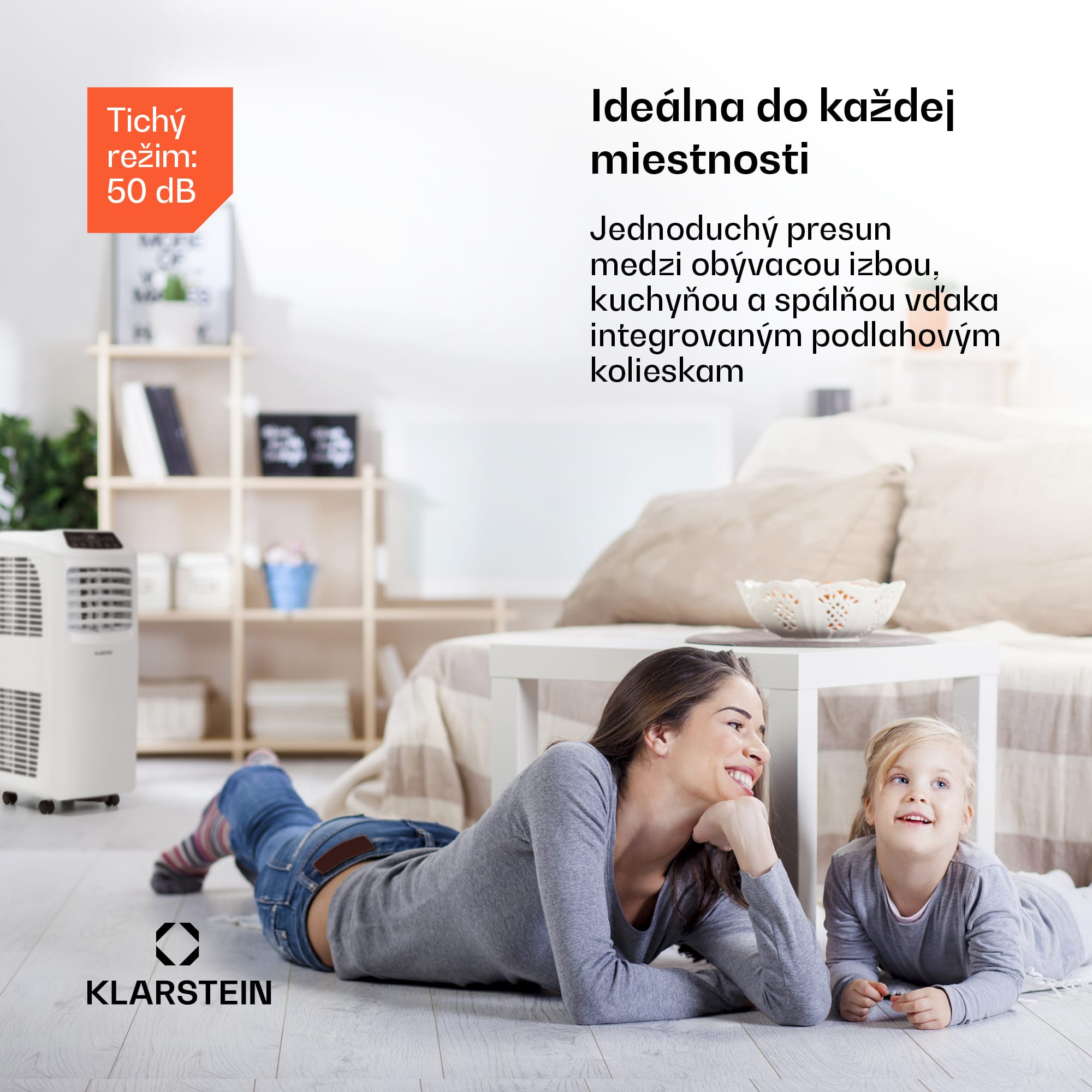 Klarstein Pure Blizzard Smart 7k, mobilná klimatizácia, 7 000 BTU/2,1 kW, A, diaľkový ovládač – Obrázok 4