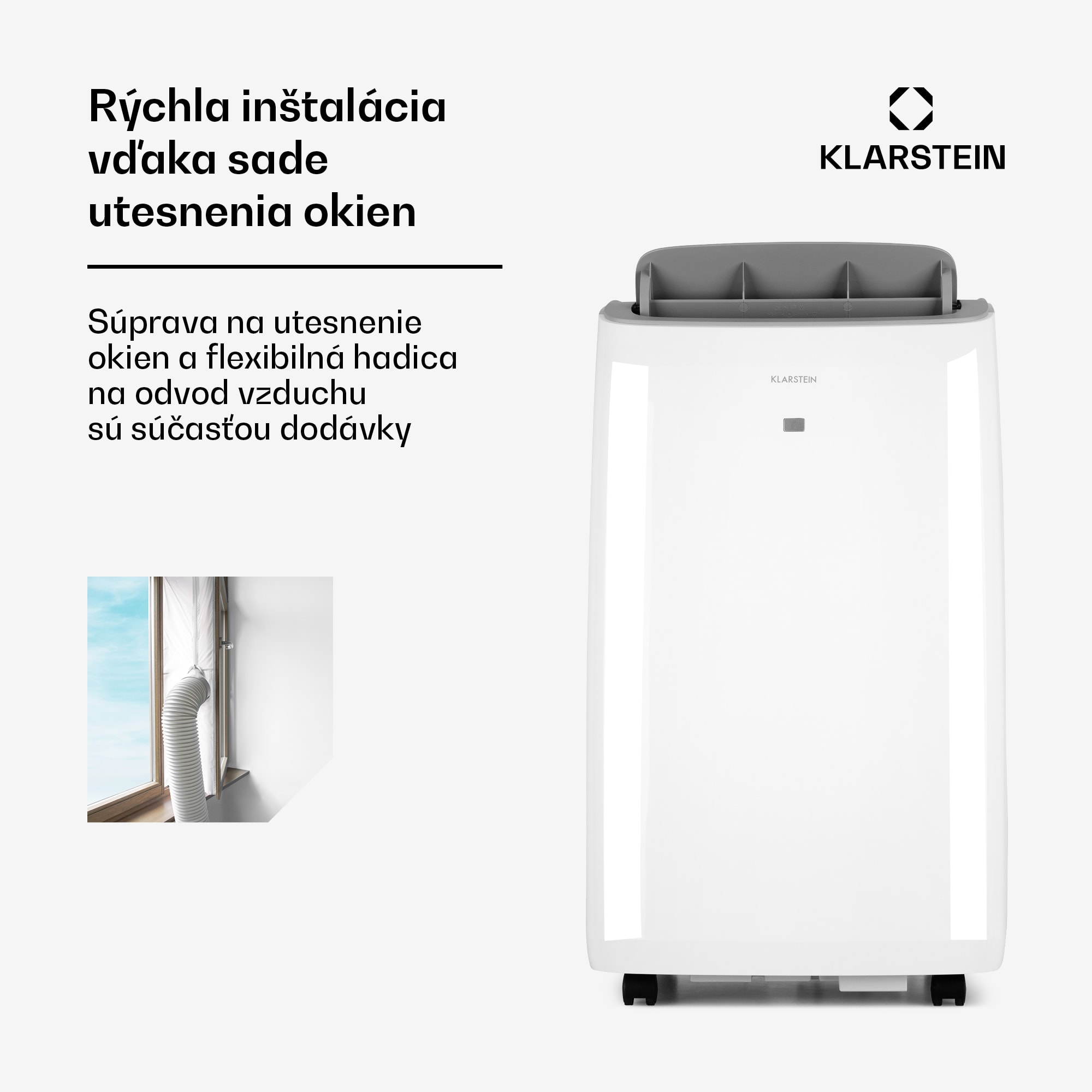 Klarstein Grandbreeze Eco 12K, mobilná klimatizácia 3 v 1, 460 m³/h, 12 000 BTU/1,35 kW – Obrázok 5