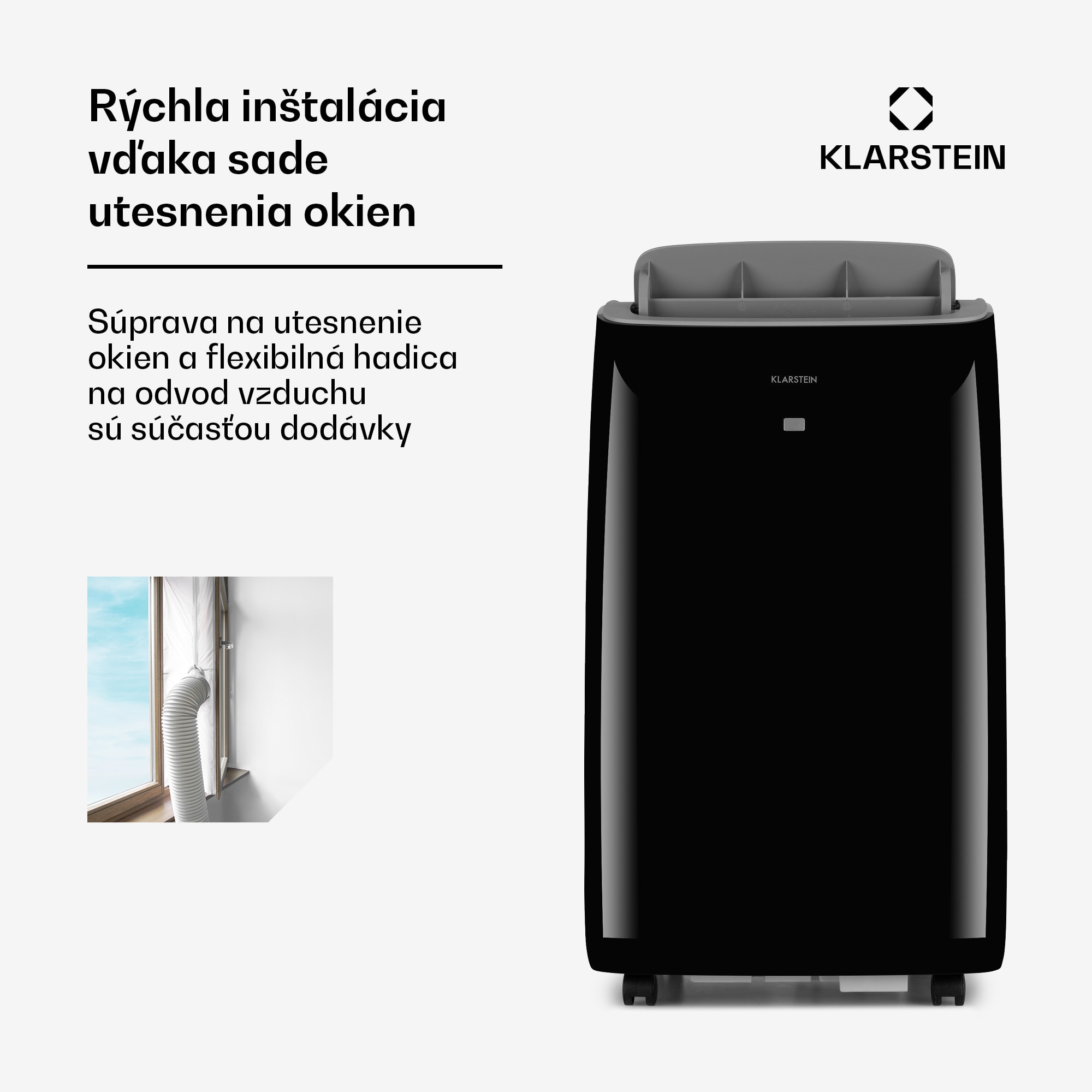 Klarstein Grandbreeze Eco 12K, mobilná klimatizácia 3 v 1, 460 m³/h, 12 000 BTU/1,35 kW – Obrázok 5