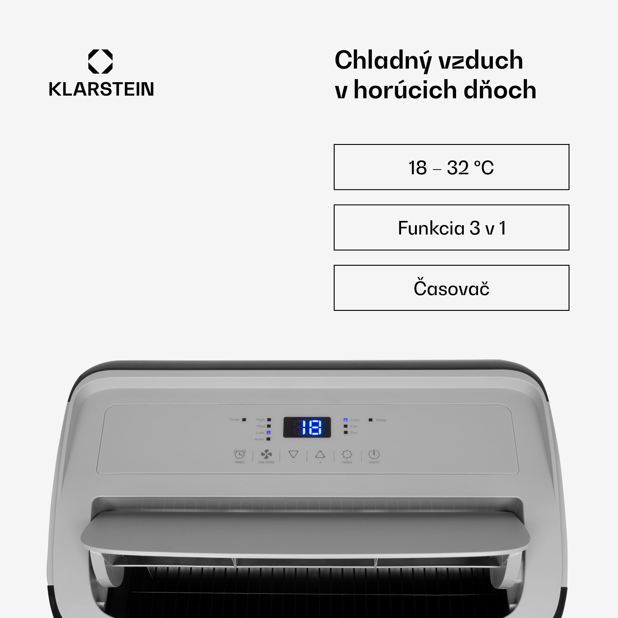 Klarstein Grandbreeze Pro 14K, mobilná klimatizácia 3 v 1, 460 m³/h, 14 000 BTU/1,65 kW – Obrázok 2