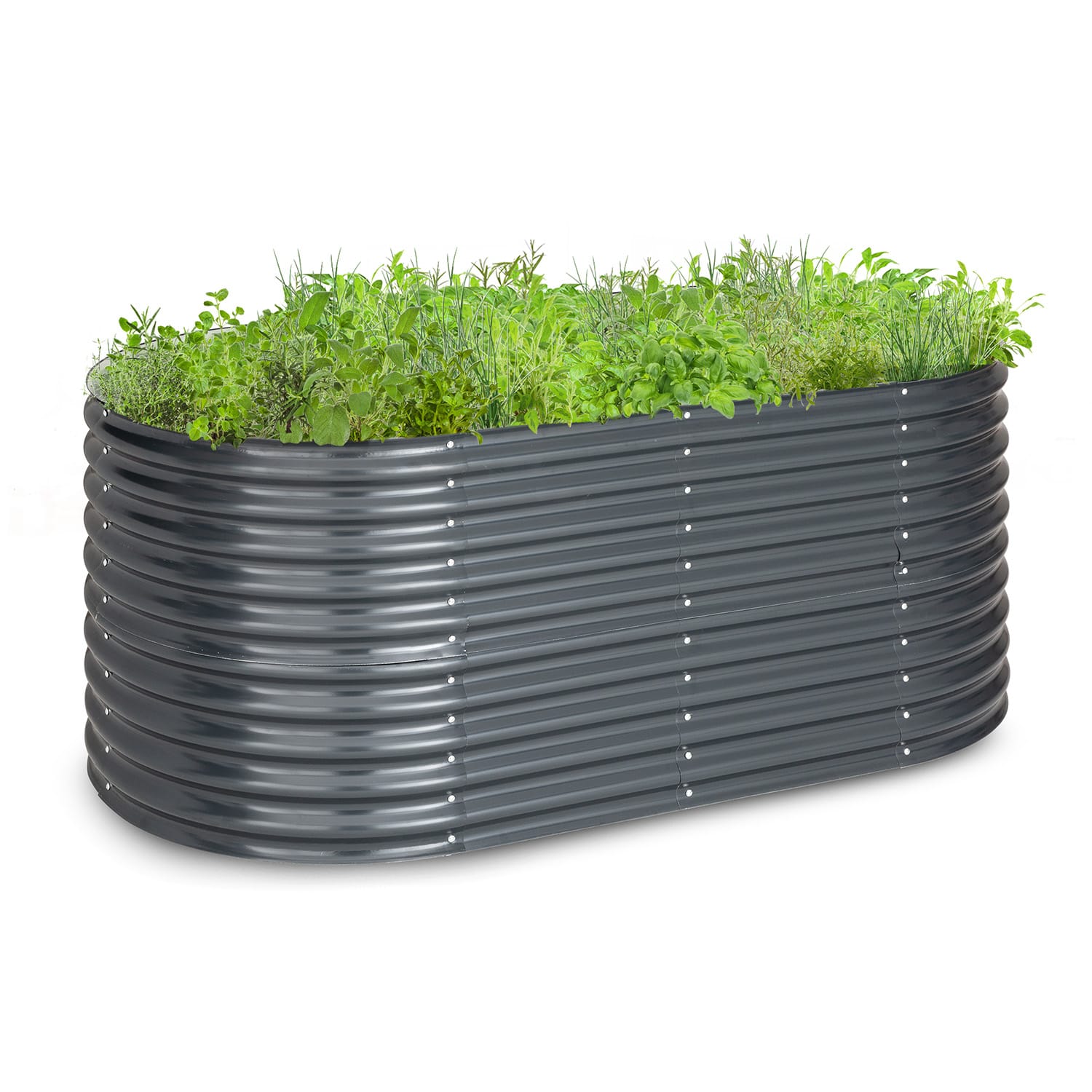 Blumfeldt High Grow vyvýšený záhon 200 x 80 x 100 cm oceľový vlnitý plech, jednoduchá montáž