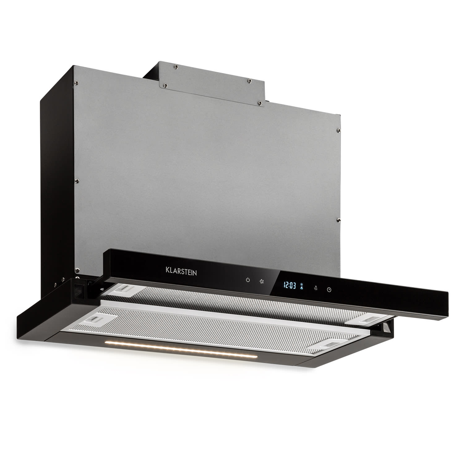 Klarstein Mariana Neo 60, plochý digestor, 60 cm, 547 m³/h, odsávanie vzduchu, LED