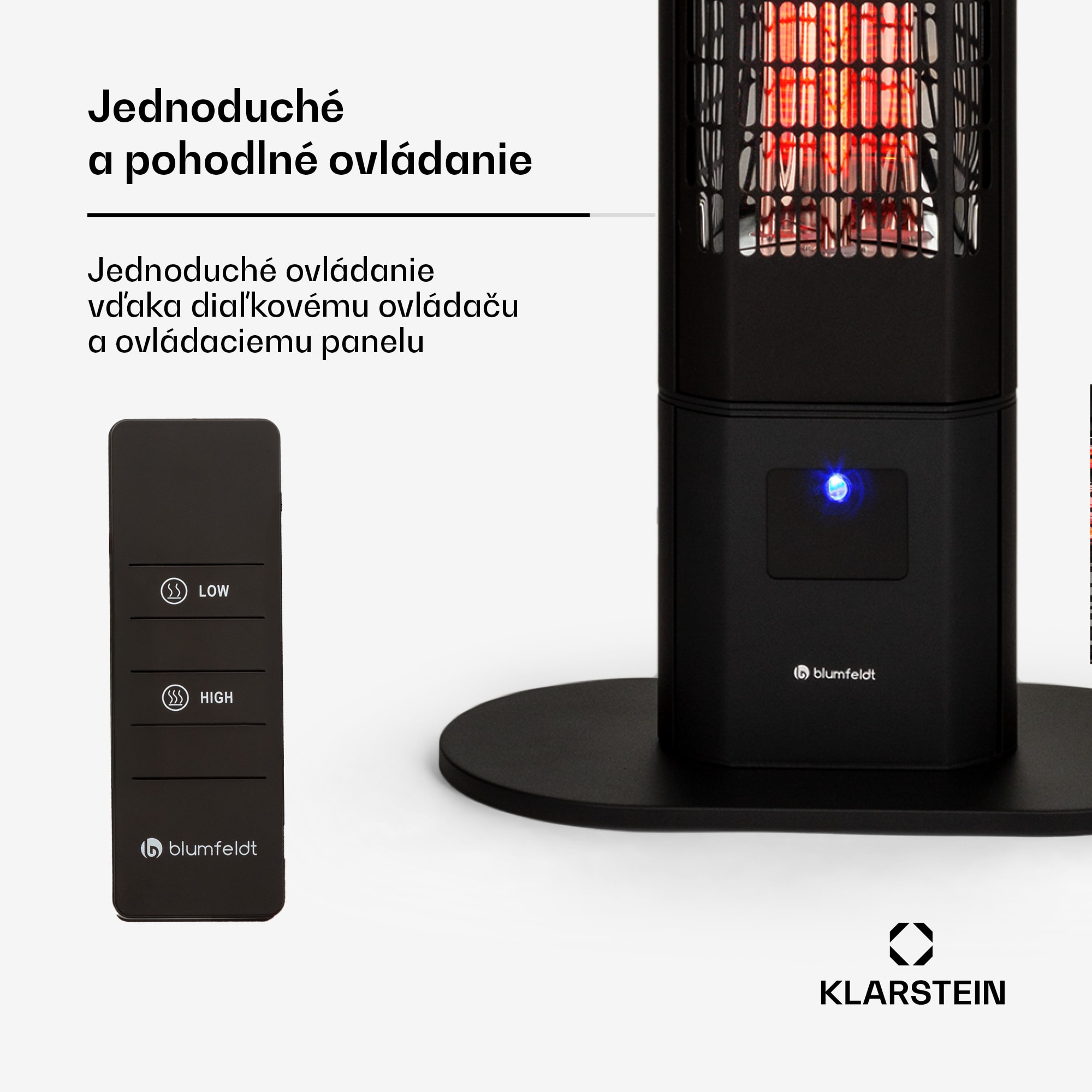Blumfeldt DualisHeat 3000, sálavý ohrievač, 3000 W, IP55, na vonkajšie použitie, diaľkové ovládanie – Obrázok 4