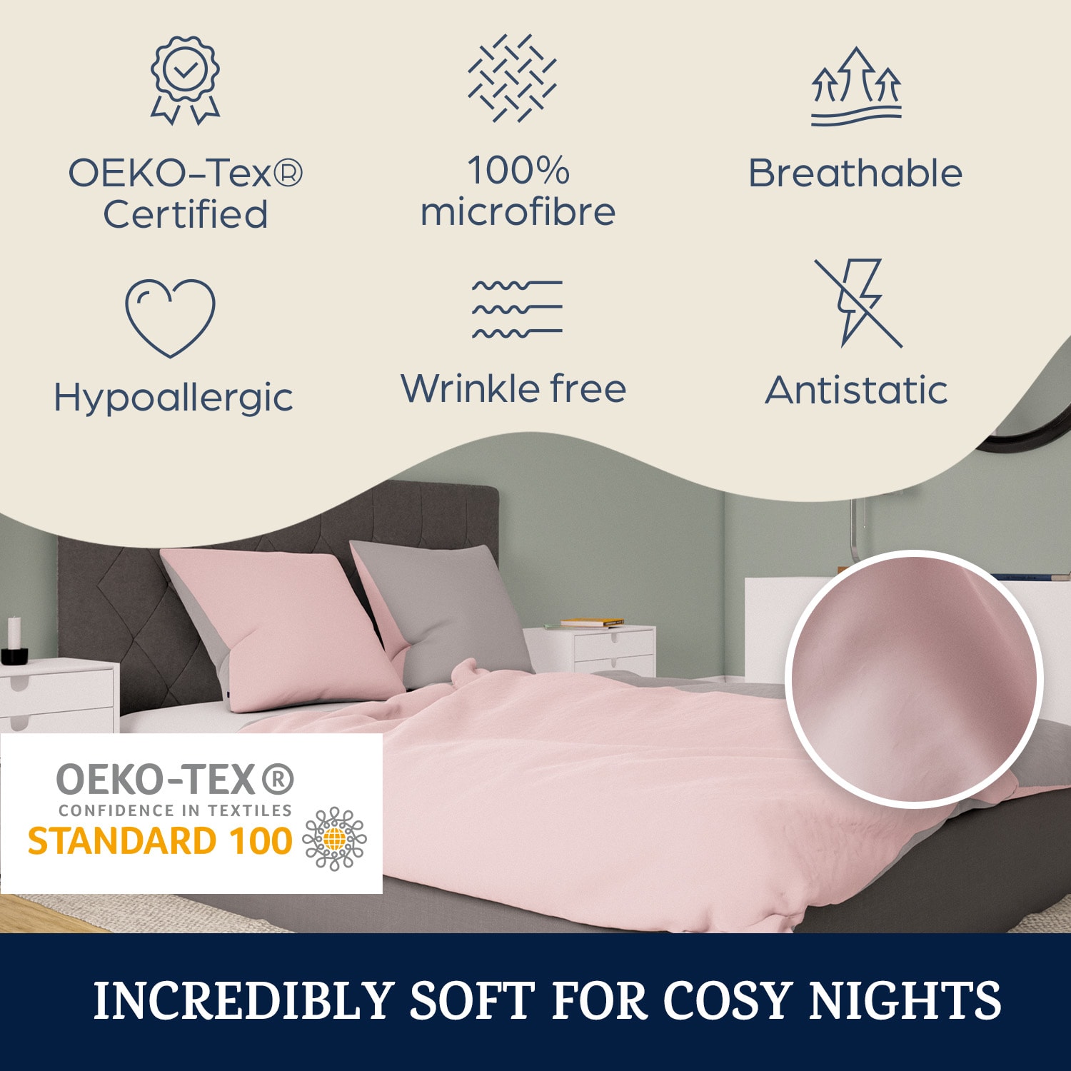 Sleepwise Soft Wonder-Edition, Posteľná bielizeň, 200 x 200 cm – Obrázok 2