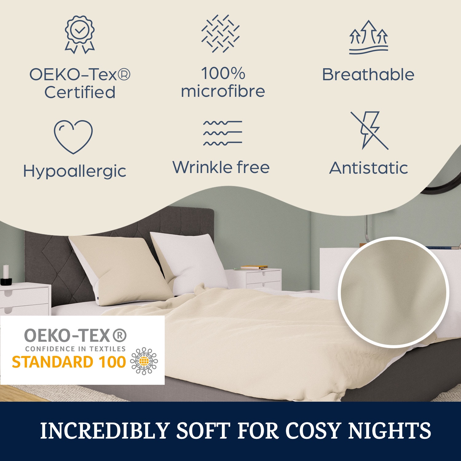Sleepwise Soft Wonder-Edition, posteľná bielizeň, 155 × 200 cm – Obrázok 2