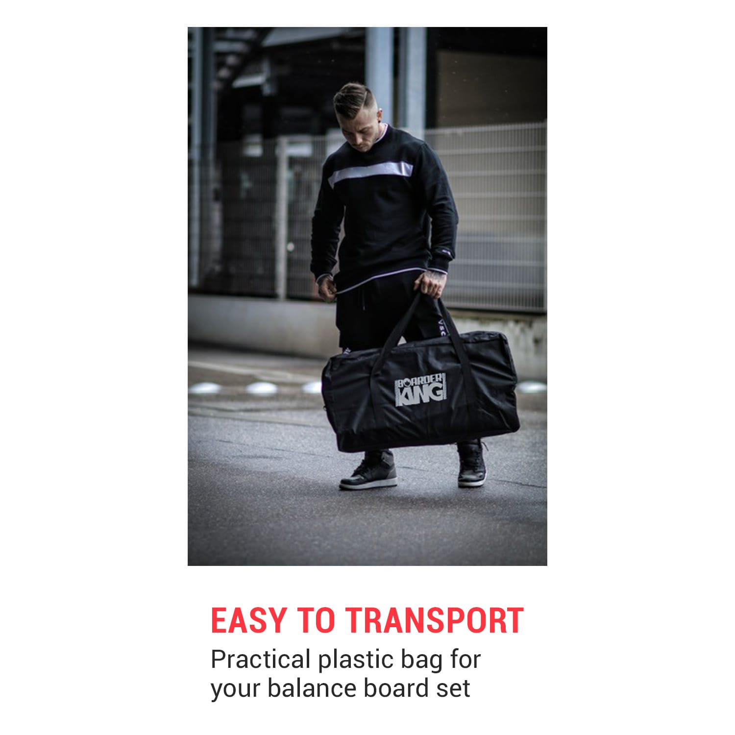 BoarderKING Plastová taška na balančnú dosku, na interiérovú dosku, plast – Obrázok 2