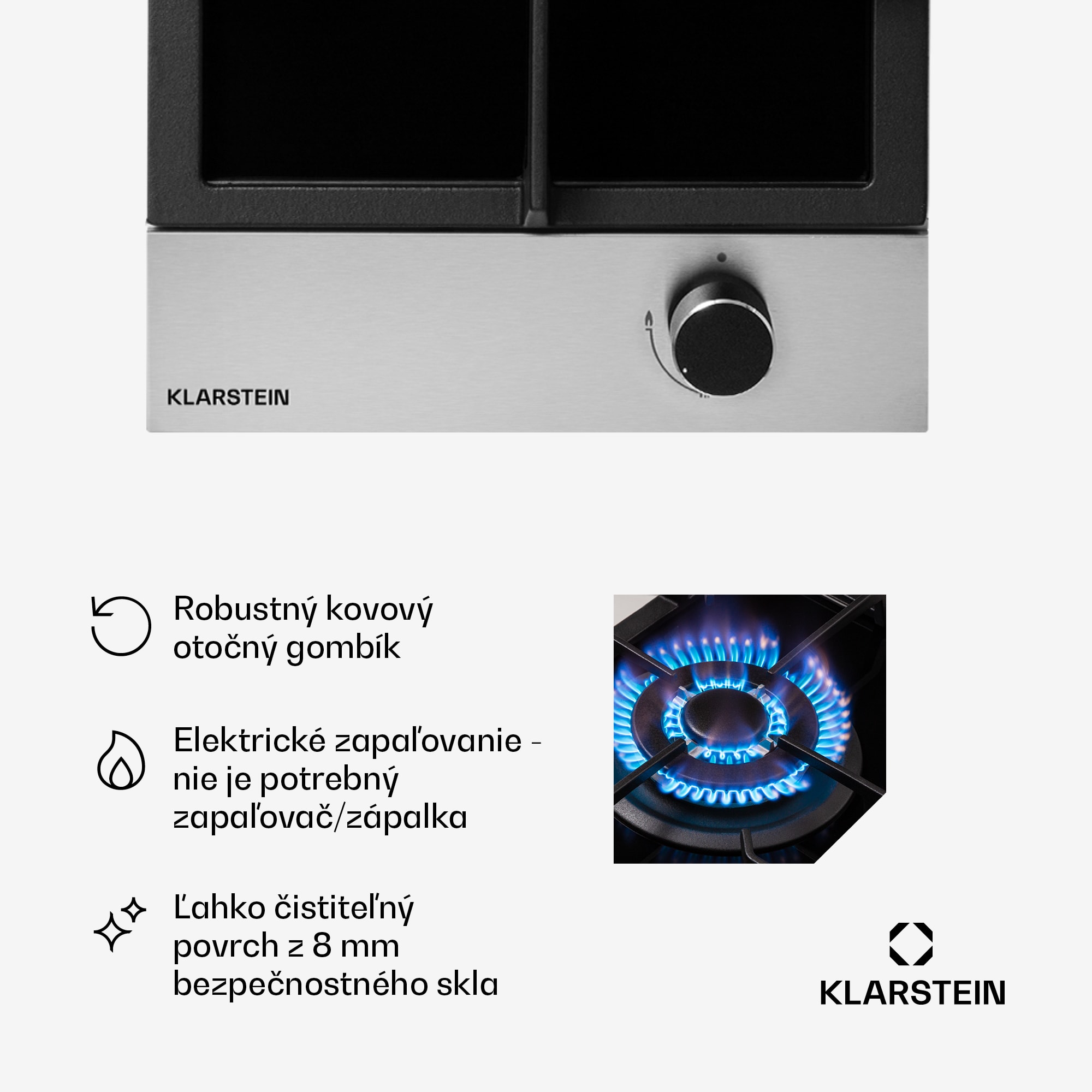 Klarstein Alchemist plynová varná doska 1 Wok horák sklokeramika – Obrázok 5