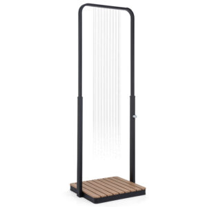 Blumfeldt Sumatra Breeze Square záhradná sprcha WPC hliník 70x55 cm štvorcová