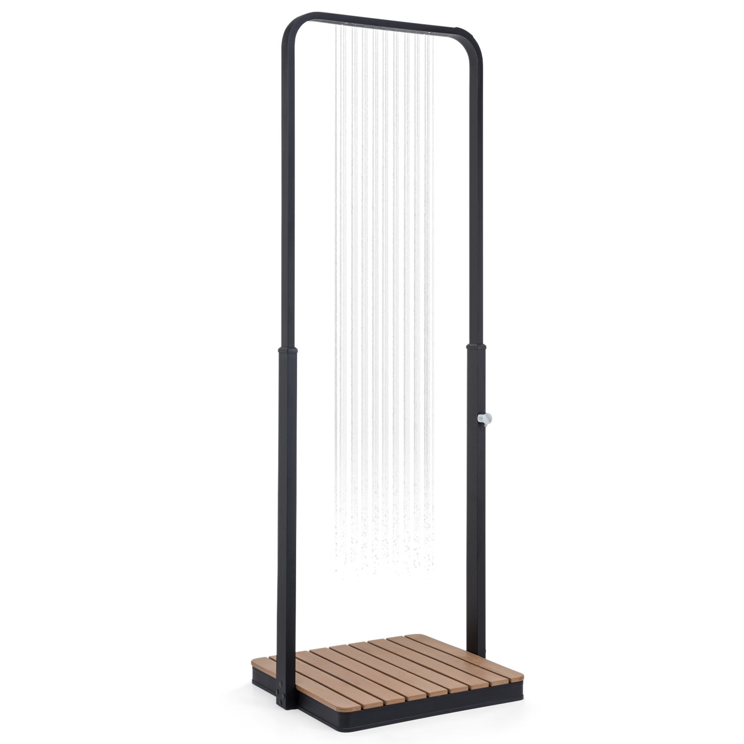 Blumfeldt Sumatra Breeze Square záhradná sprcha WPC hliník 70x55 cm štvorcová