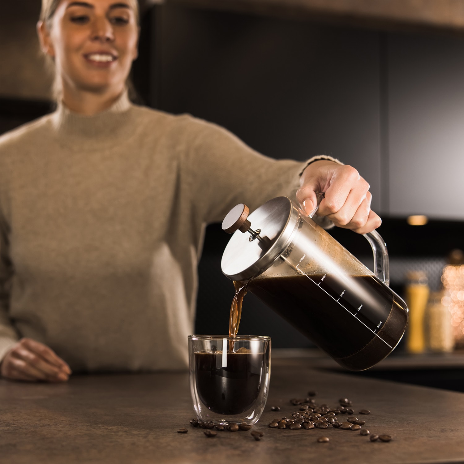 Klarstein Glaswerk Altino, termopoháre s dvojitým sklom, 250 ml, ručne vyrobené, borosilikátové sklo – Obrázok 3