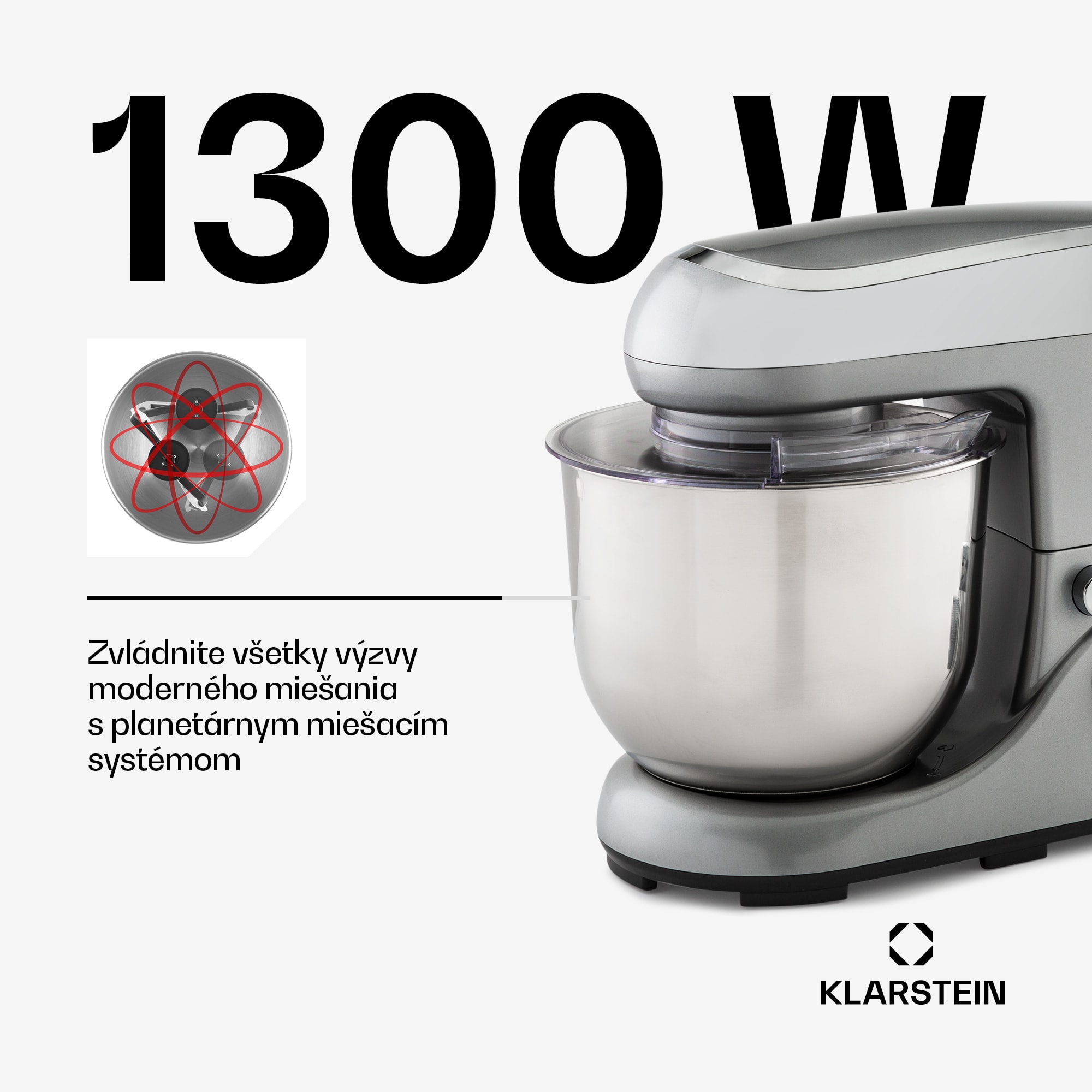Klarstein Bella Pico 2G, kuchynský robot, 1300 W, 1,7 PS, 6 stupňov, 5 l – Obrázok 3