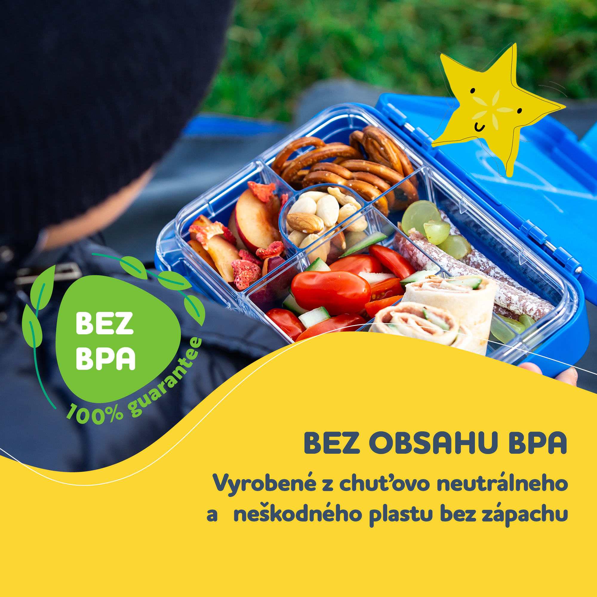 Klarstein Schmatzfatz junior, desiatový box, 6 priehradiek, 21,3 × 15 × 4,5 cm – Obrázok 2