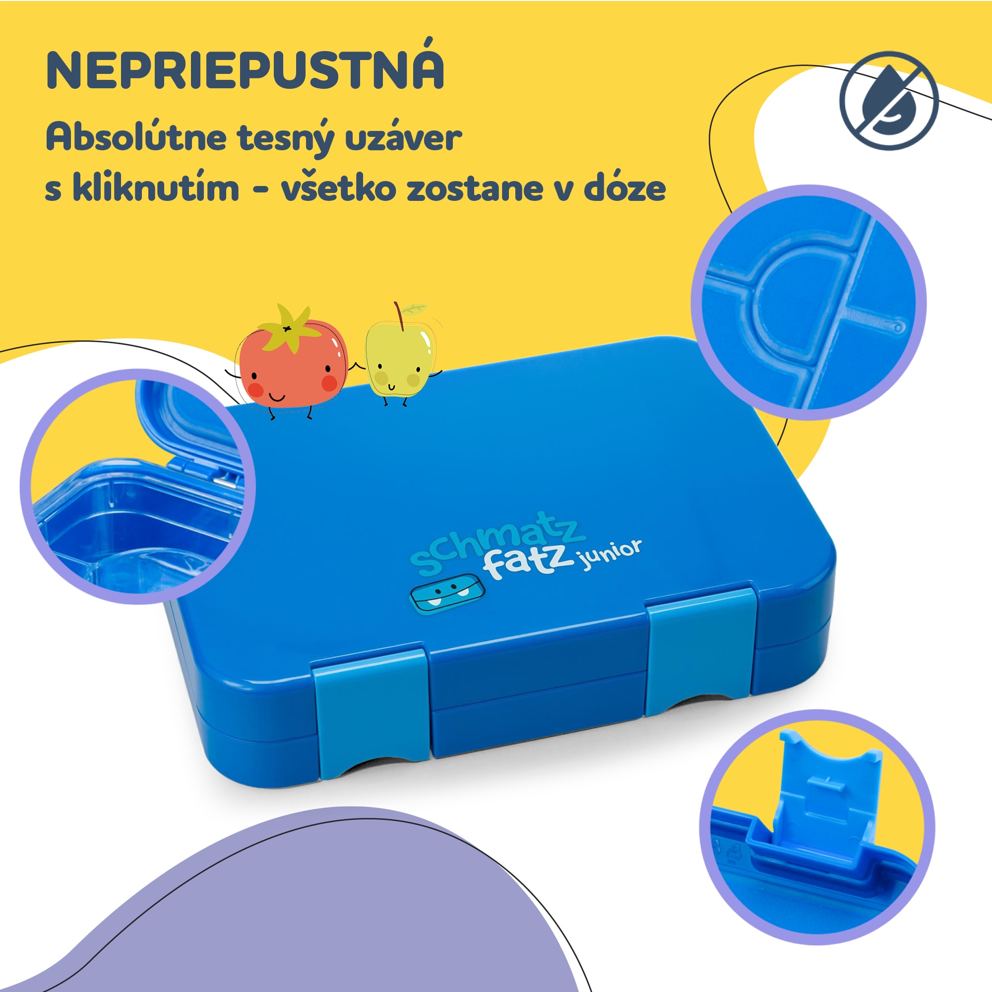 Klarstein Schmatzfatz junior, desiatový box, 6 priehradiek, 21,3 × 15 × 4,5 cm – Obrázok 3
