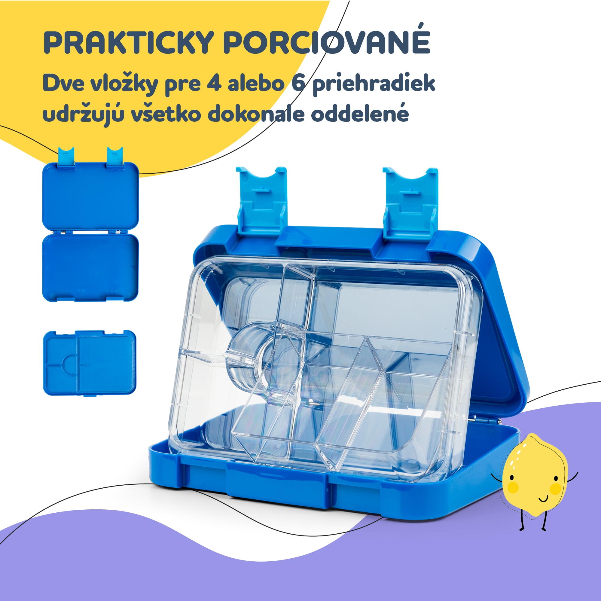 Klarstein Schmatzfatz junior, desiatový box, 6 priehradiek, 21,3 × 15 × 4,5 cm – Obrázok 4