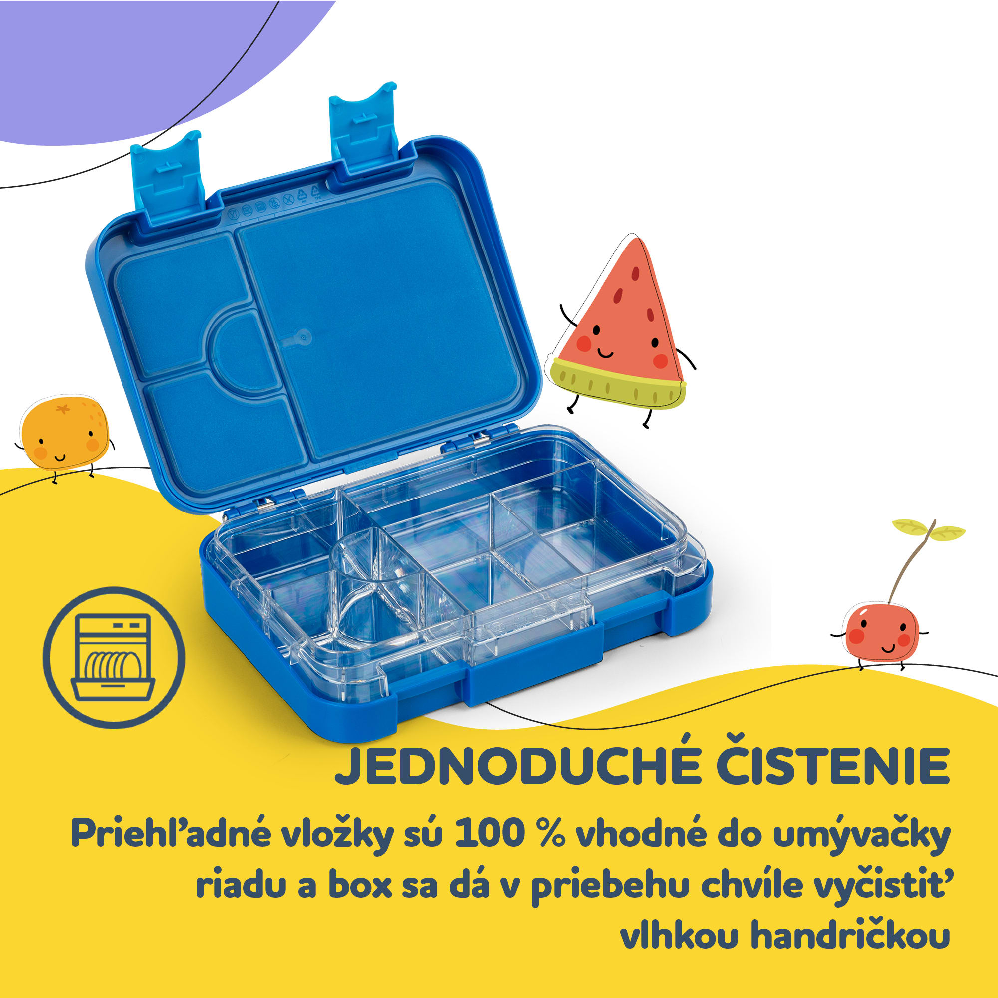 Klarstein Schmatzfatz junior, desiatový box, 6 priehradiek, 21,3 × 15 × 4,5 cm – Obrázok 5