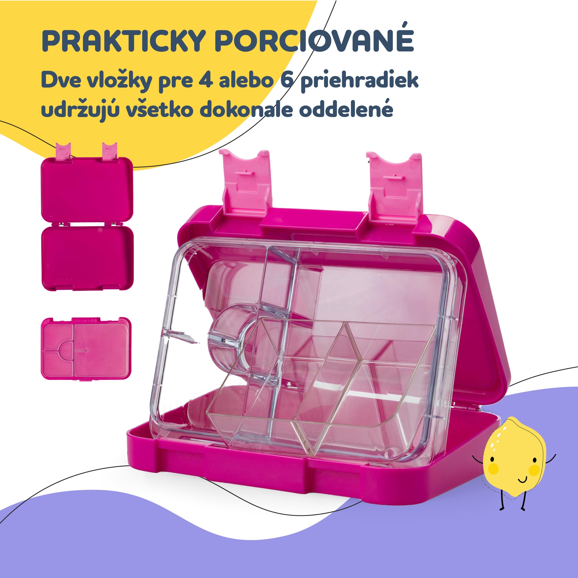 Klarstein Schmatzfatz junior, desiatový box, 6 priehradiek, 21,3 × 15 × 4,5 cm – Obrázok 4