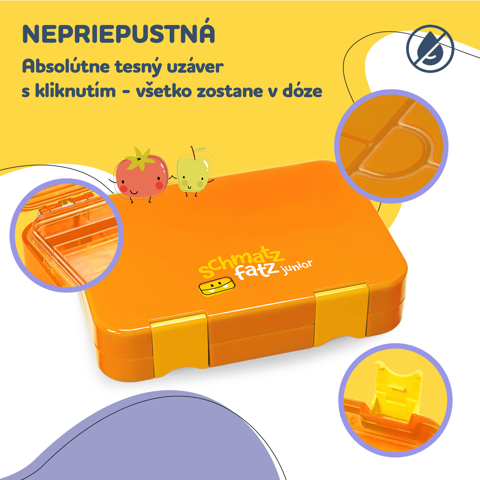 Klarstein Schmatzfatz junior, desiatový box, 6 priehradiek, 21,3 × 15 × 4,5 cm – Obrázok 3