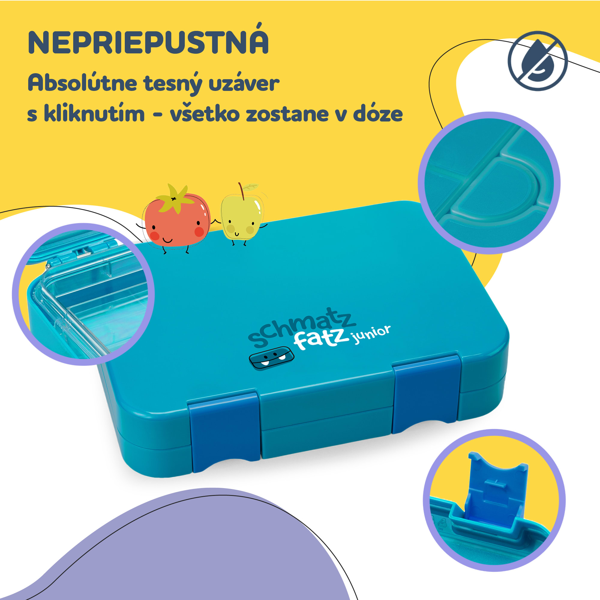 Klarstein Schmatzfatz junior, desiatový box, 6 priehradiek, 21,3 × 15 × 4,5 cm – Obrázok 3
