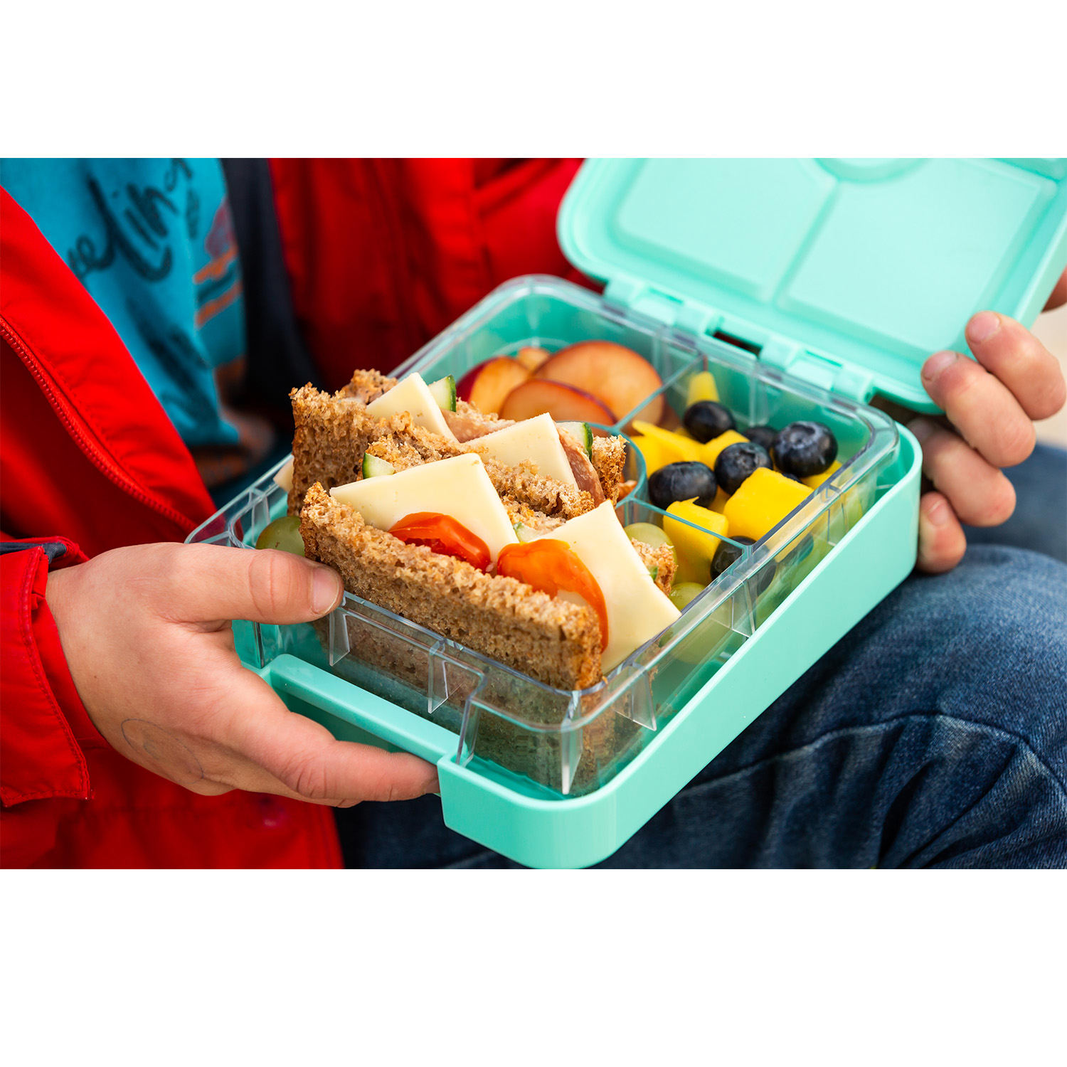 Klarstein Schmatzfatz easy, desiatový box, 4 priehradky, 18 × 15 × 5 cm – Obrázok 2