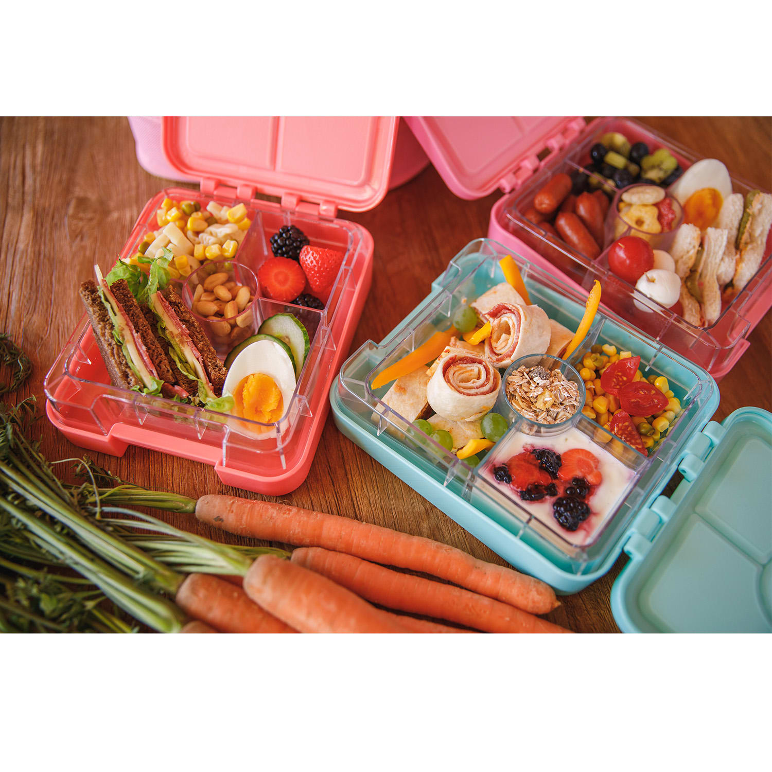 Klarstein Schmatzfatz easy, desiatový box, 4 priehradky, 18 × 15 × 5 cm – Obrázok 3
