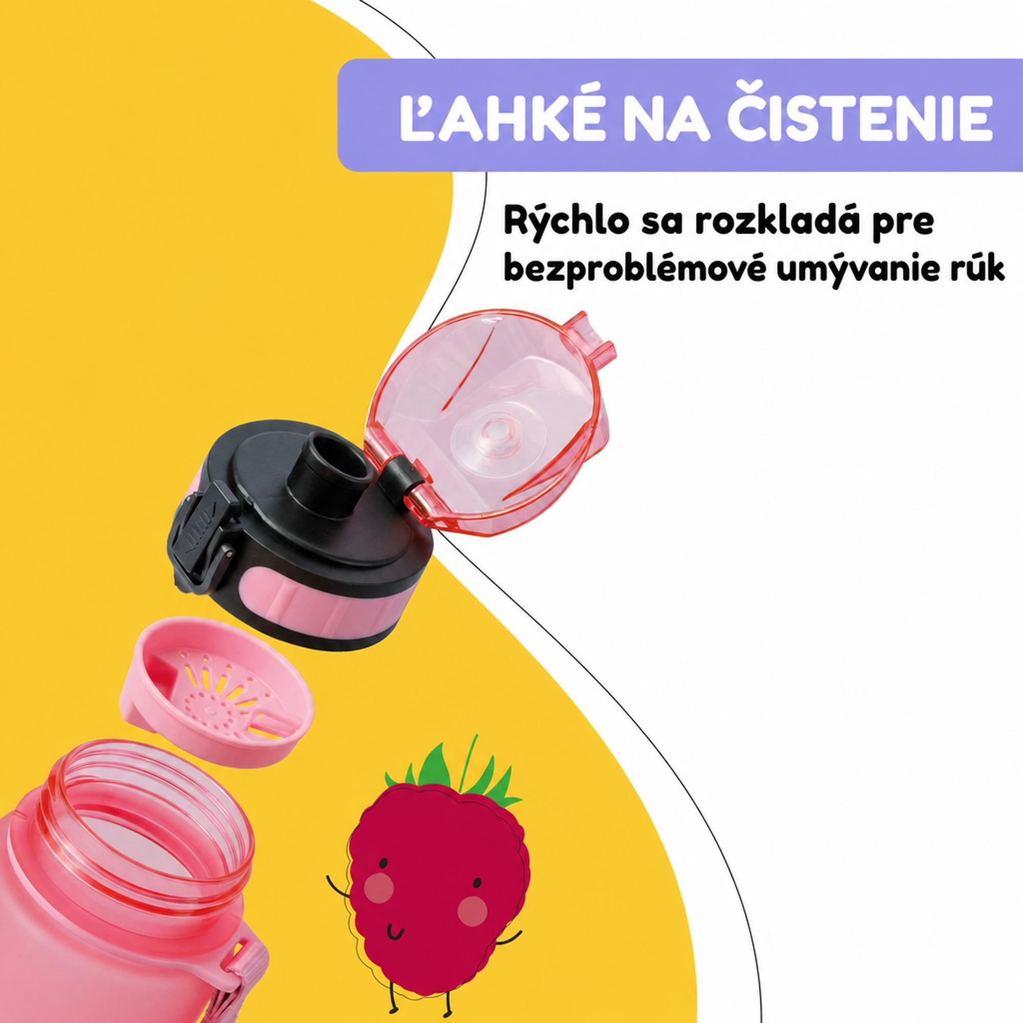 Klarstein Schmatzfatz Wakaba fľaša na pitie | 350 ml | Tritan | Popruh na prenášanie | Bez BPA – Obrázok 4