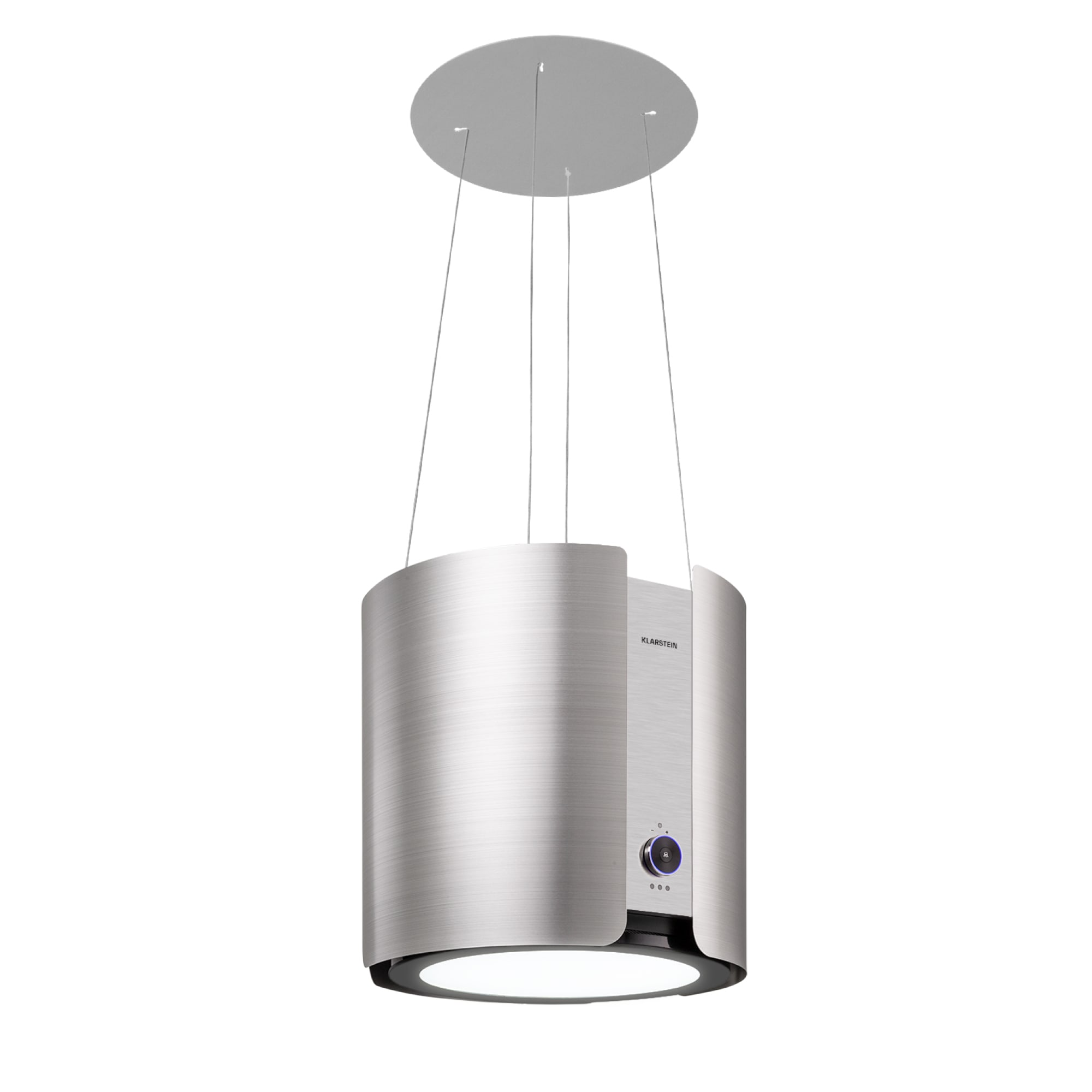 Klarstein Skyfall ostrovná odsávačka Ø45cm, recirkulácia 413m³/h, LED