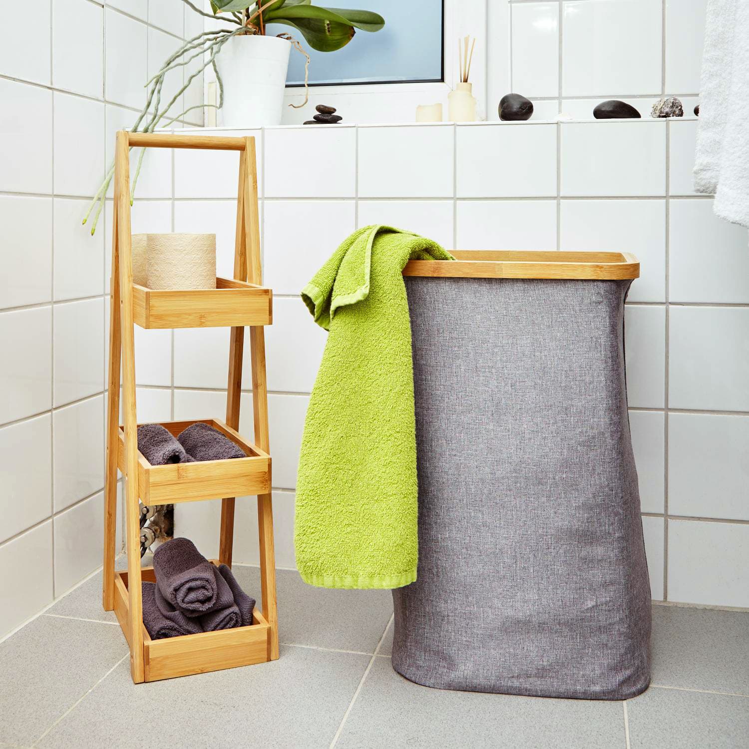 Blumfeldt Premium, regál do sprchy, 26 x 66 x 18 cm, odolný voči vode, bambus – Obrázok 2