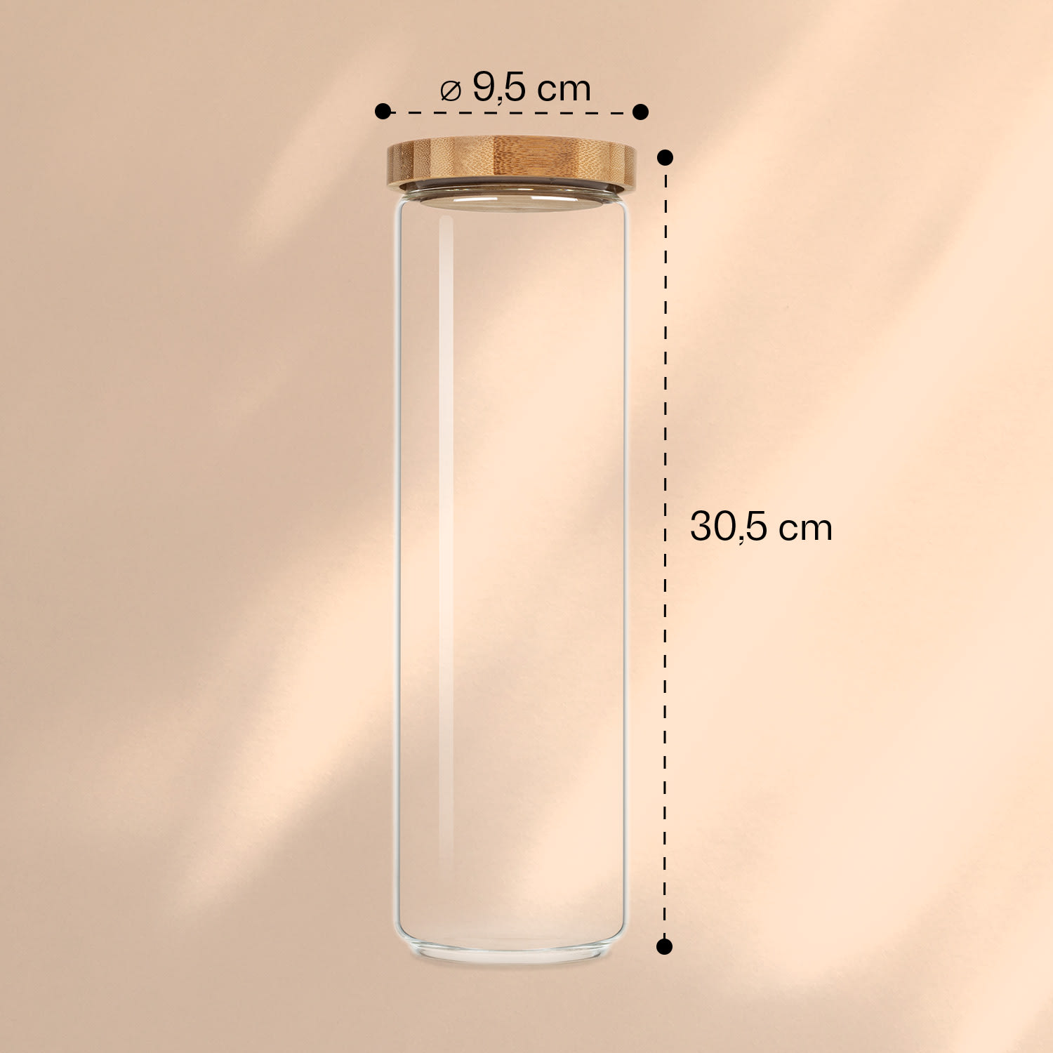 Klarstein Skladovacia nádoba, s bambusovým uzáverom, 1700 ml, stohovateľná, vzduchotesná – Obrázok 5