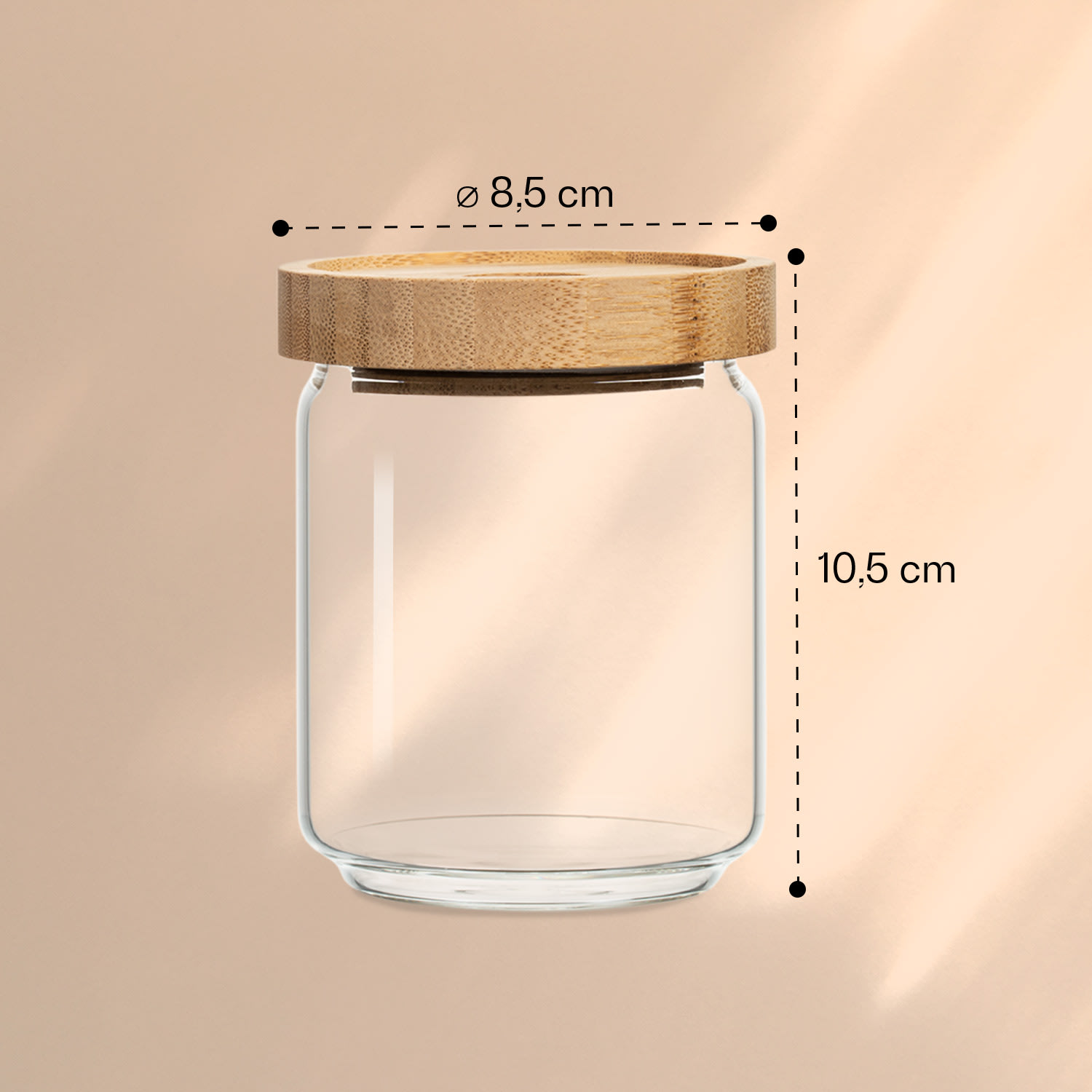 Klarstein Skladovacia nádoba, s bambusovým uzáverom, 320 ml, stohovateľná, vzduchotesná – Obrázok 5