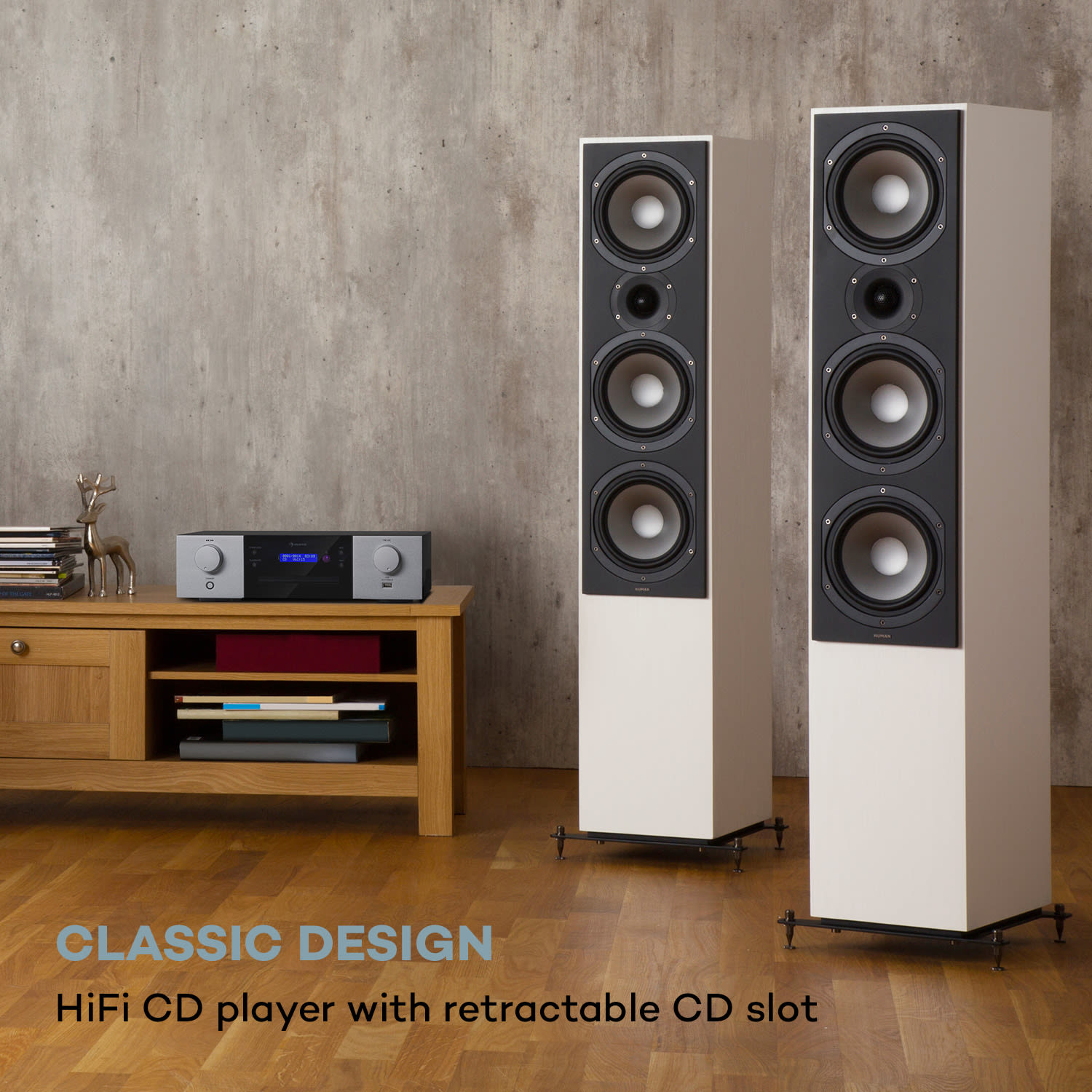 Auna CD-1000 DG, CD Prehrávač, USB, MP3, diaľkové ovládanie, LED displej, hliník – Obrázok 2