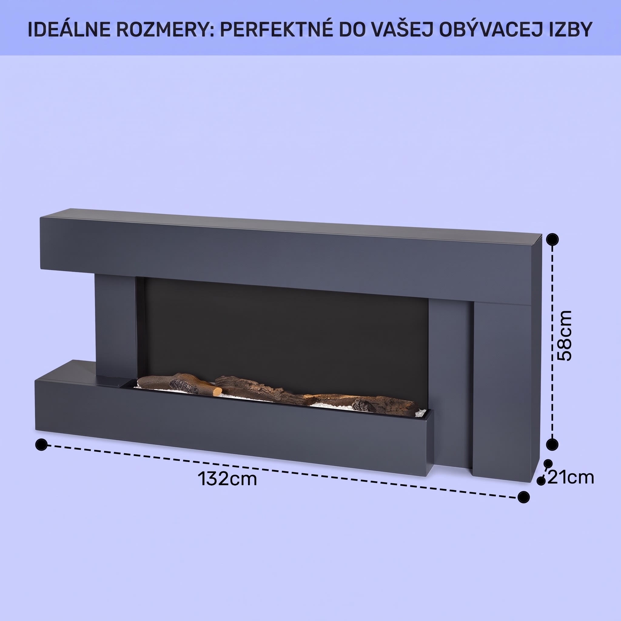 Klarstein Studio Light & Fire 2 Smart, krb, 1000/2000 W, MDF, WiFi Control – Obrázok 5