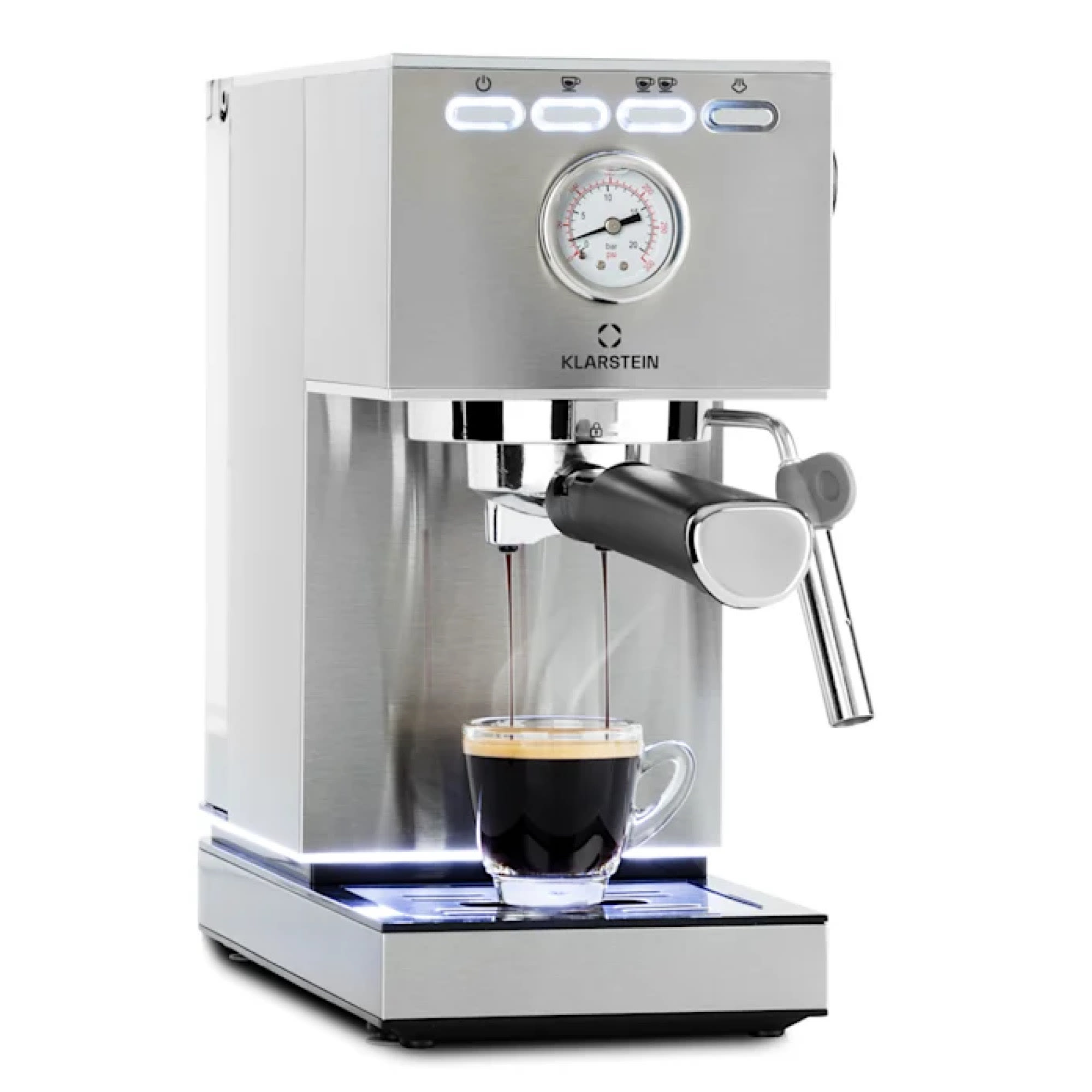 Klarstein Pausa, pákový kávovar, 1350 W, 20 bar, 1,4 l, nehrdzavejúca oceľ