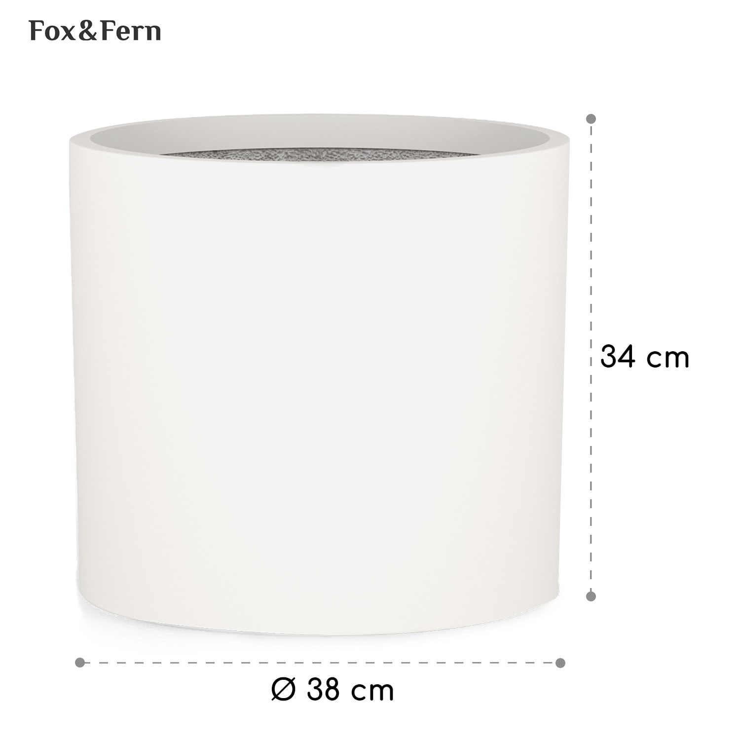 Fox & Fern Gendt, kvetináč, fiberstone, interiér/exteriér – Obrázok 5