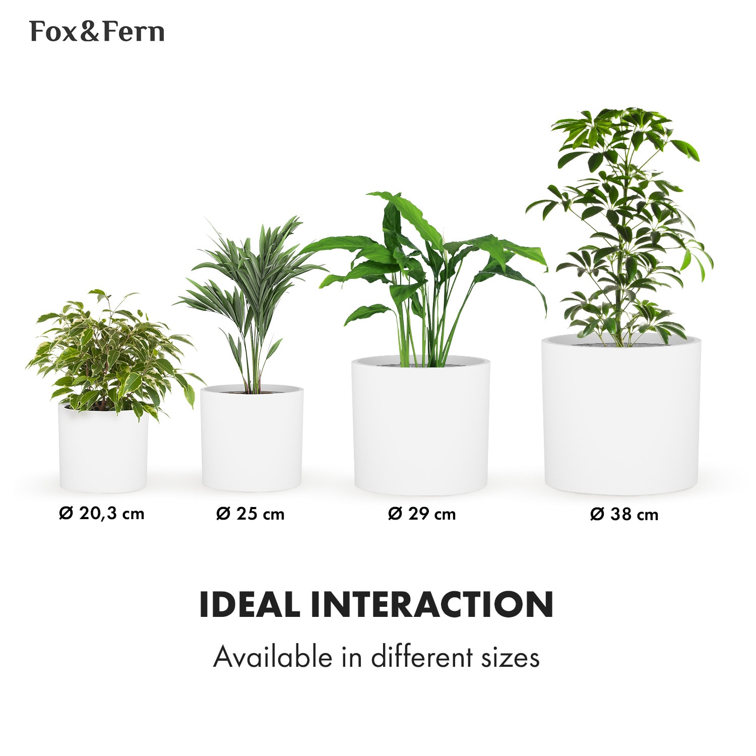 Fox & Fern Gendt, kvetináč, fiberstone, interiér/exteriér – Obrázok 5