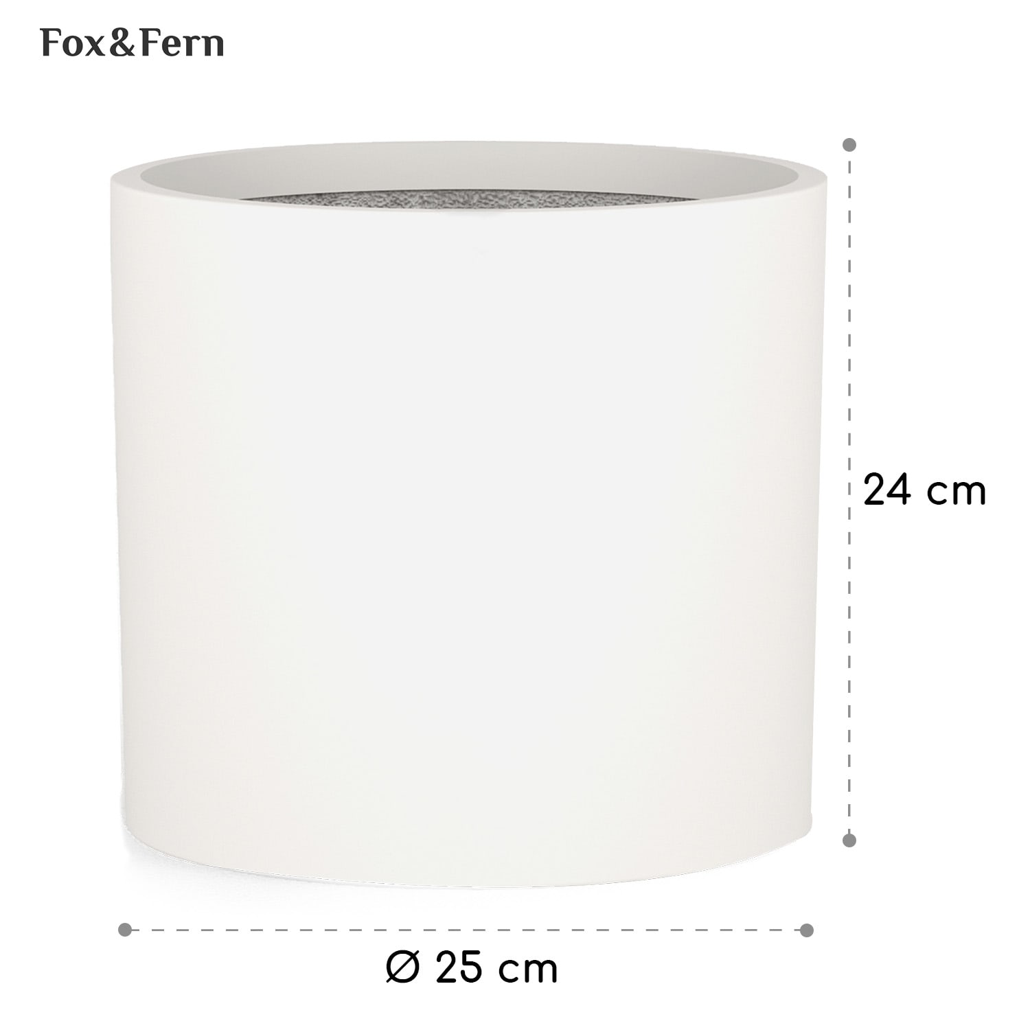 Fox & Fern Gendt, kvetináč, fiberstone, interiér/exteriér – Obrázok 5