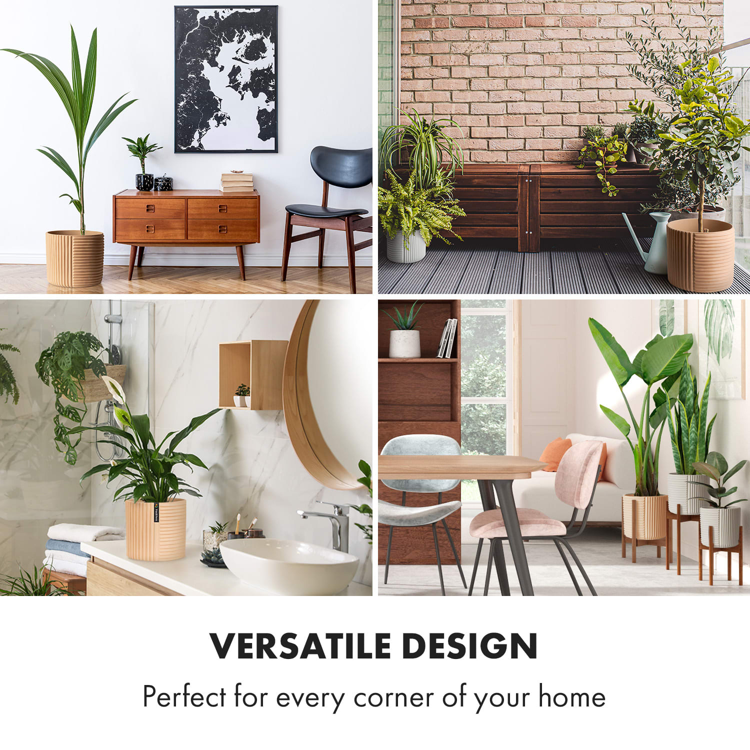 Fox & Fern Hasselt, kvetináč z polystonu, ručne robený – Obrázok 2