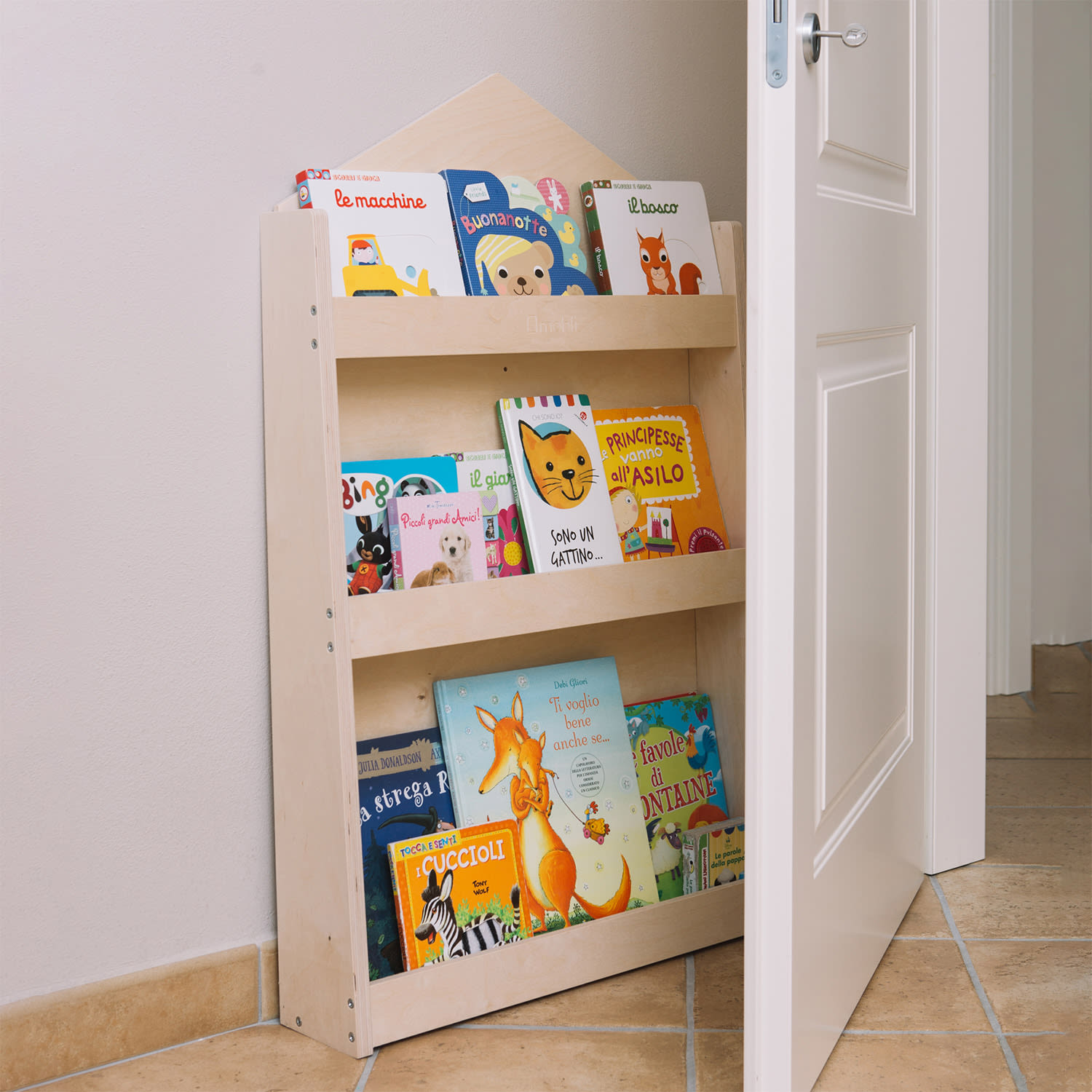 Mobli Dotty, Natural Haus, detský regál na knihy, Montessori, multiplex, 60 × 95 × 13 cm – Obrázok 2