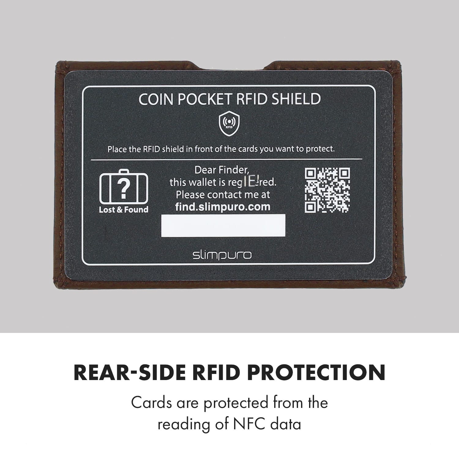 Slimpuro Coin Pocket s ochrannou kartou RFID pre ZNAP Slim Wallets 8 a 12, spínací gombík – Obrázok 5