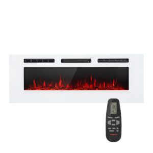 Klarstein Galeras, elektrický nástenný a vstavaný krb, 1800 W, LED, 3 farby, časovač